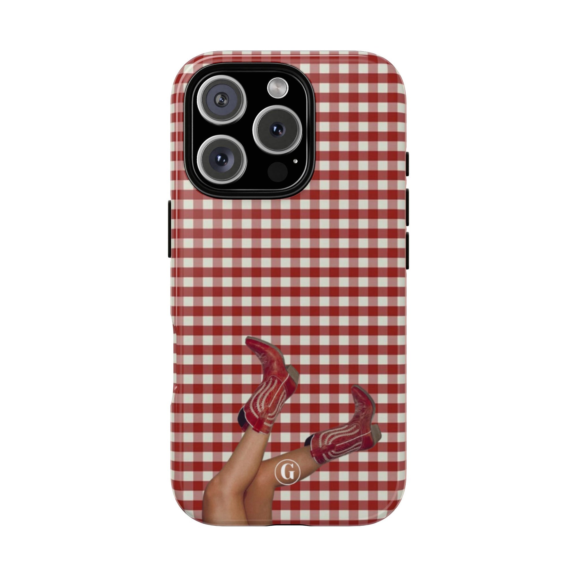 Dark Red Cowboy Boots Phone Case