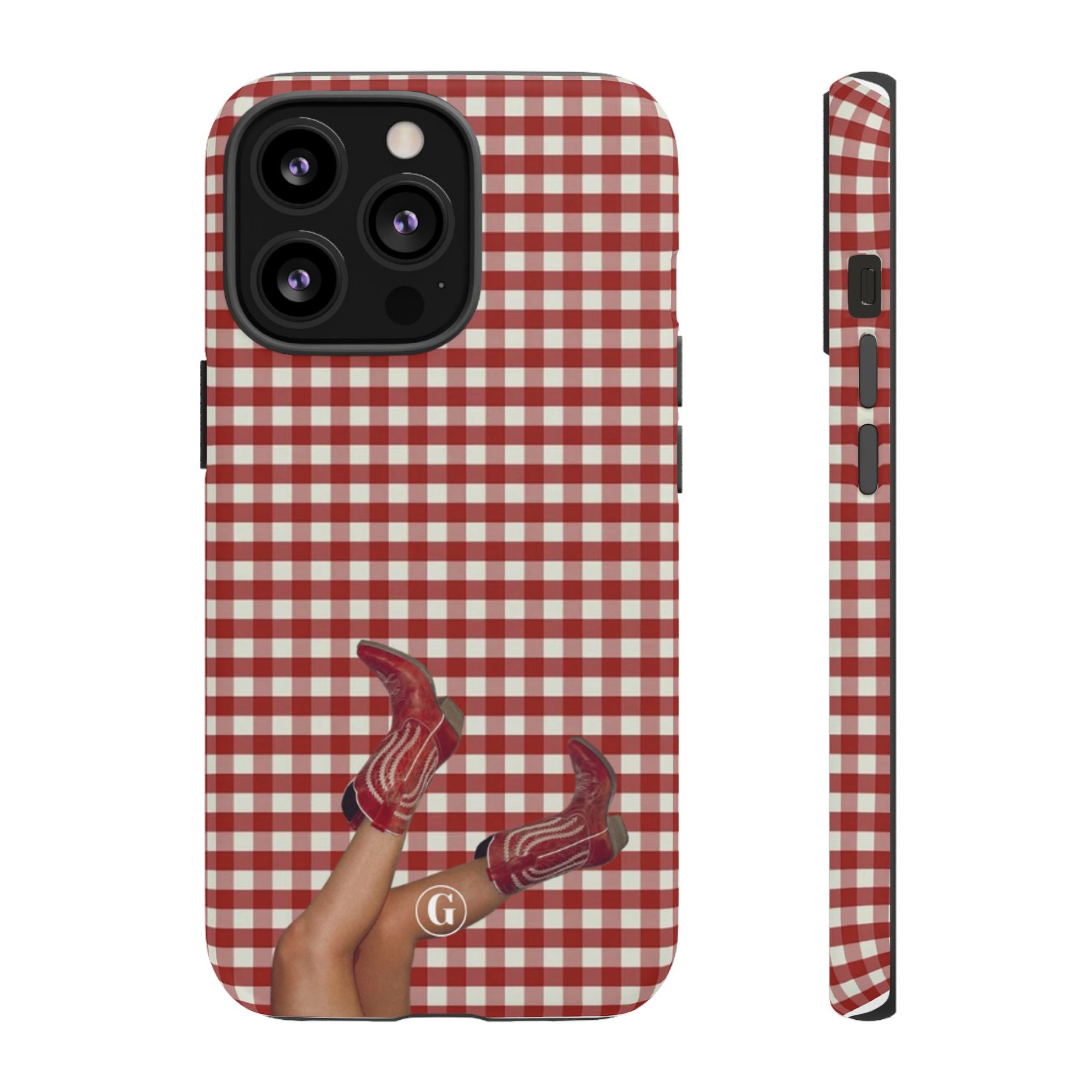 Dark Red Cowboy Boots Phone Case