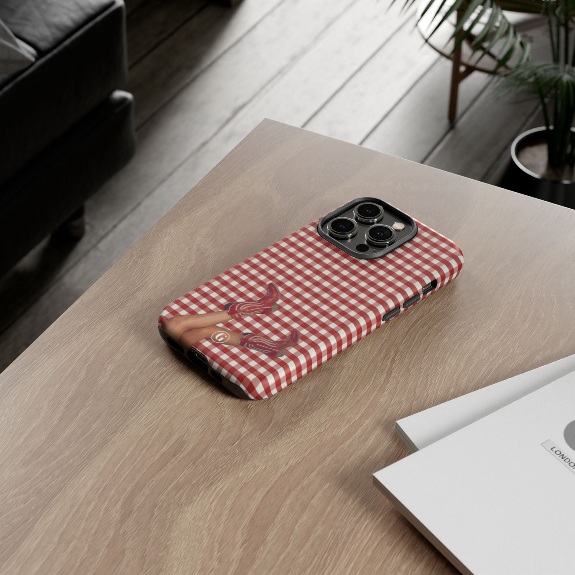 Dark Red Cowboy Boots Phone Case
