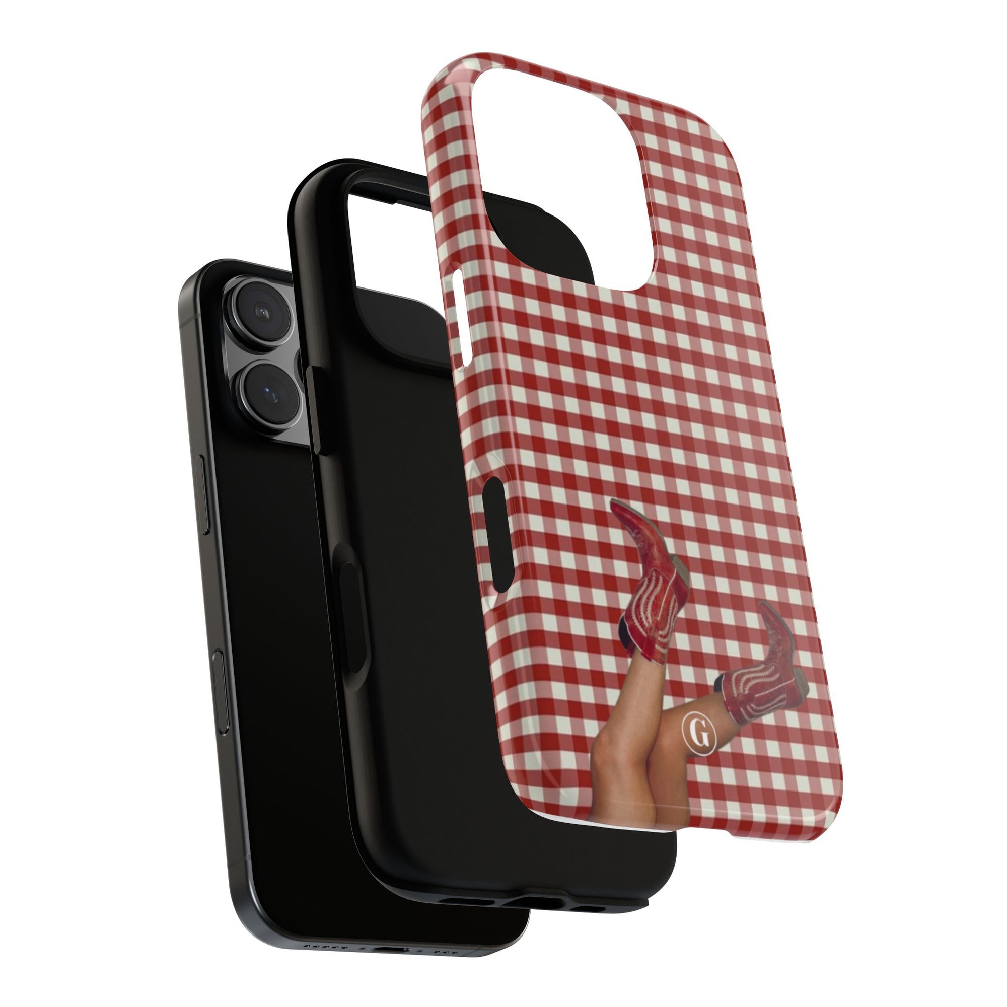 Dark Red Cowboy Boots Phone Case