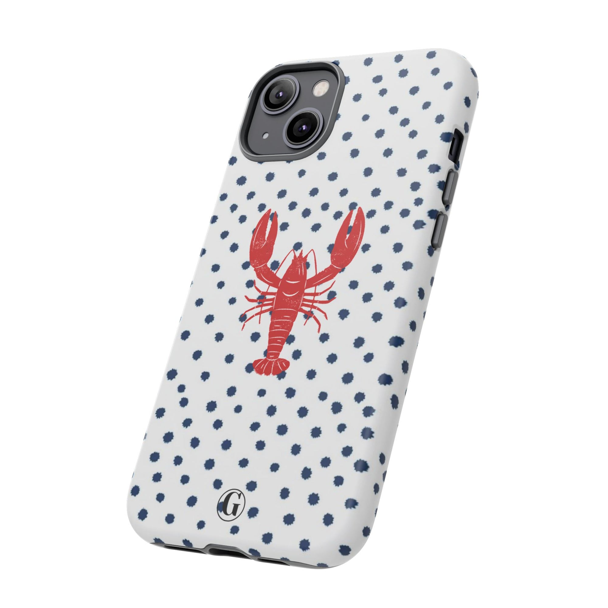 Crawfish on Blue Dots Phone Case