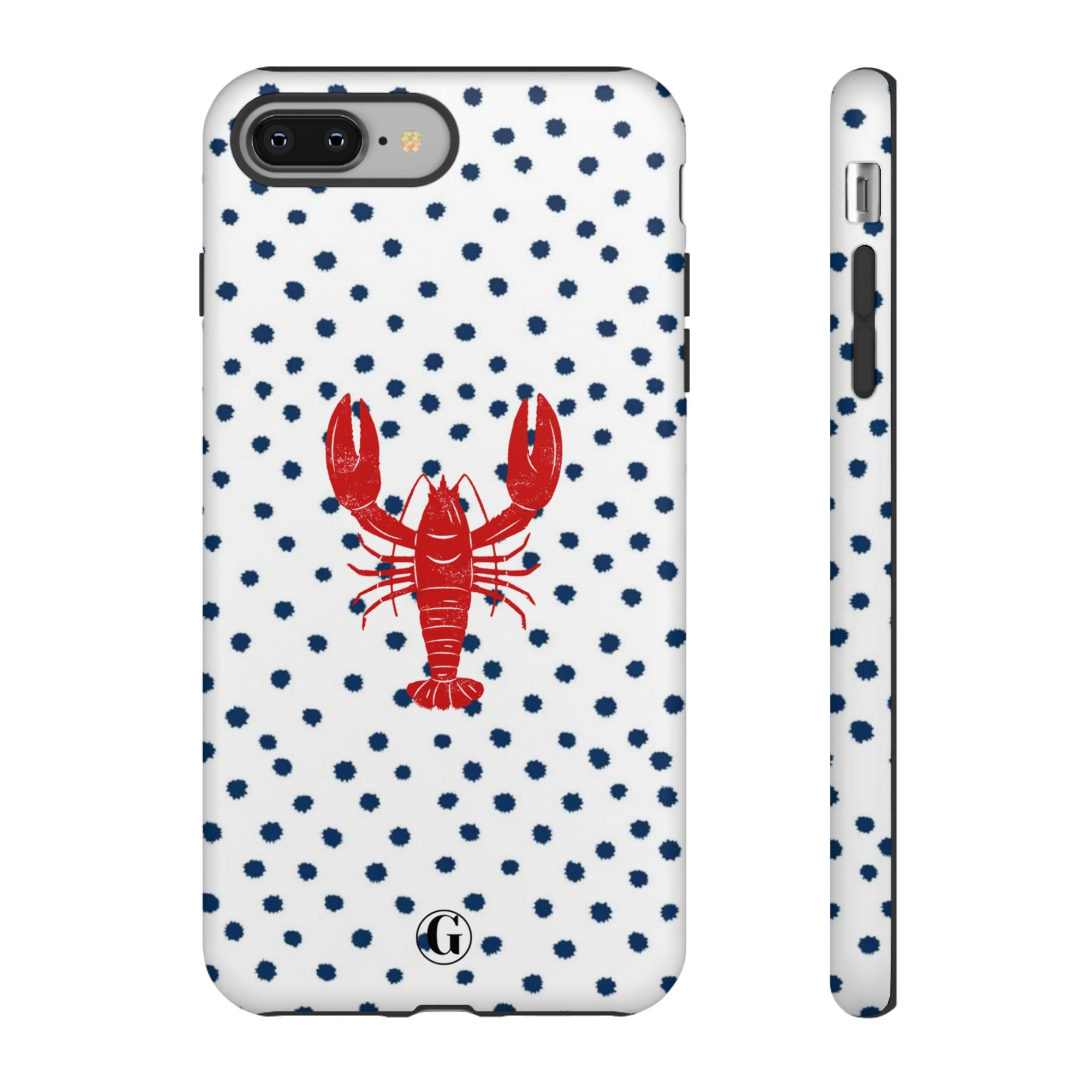Crawfish on Blue Dots Phone Case