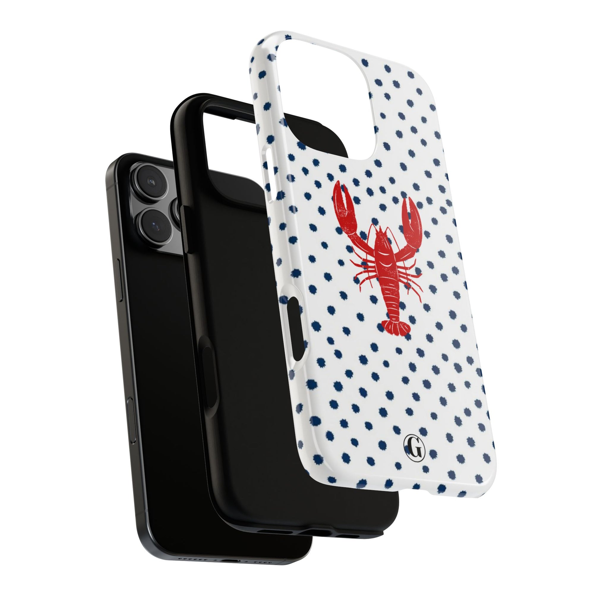 Crawfish on Blue Dots Phone Case