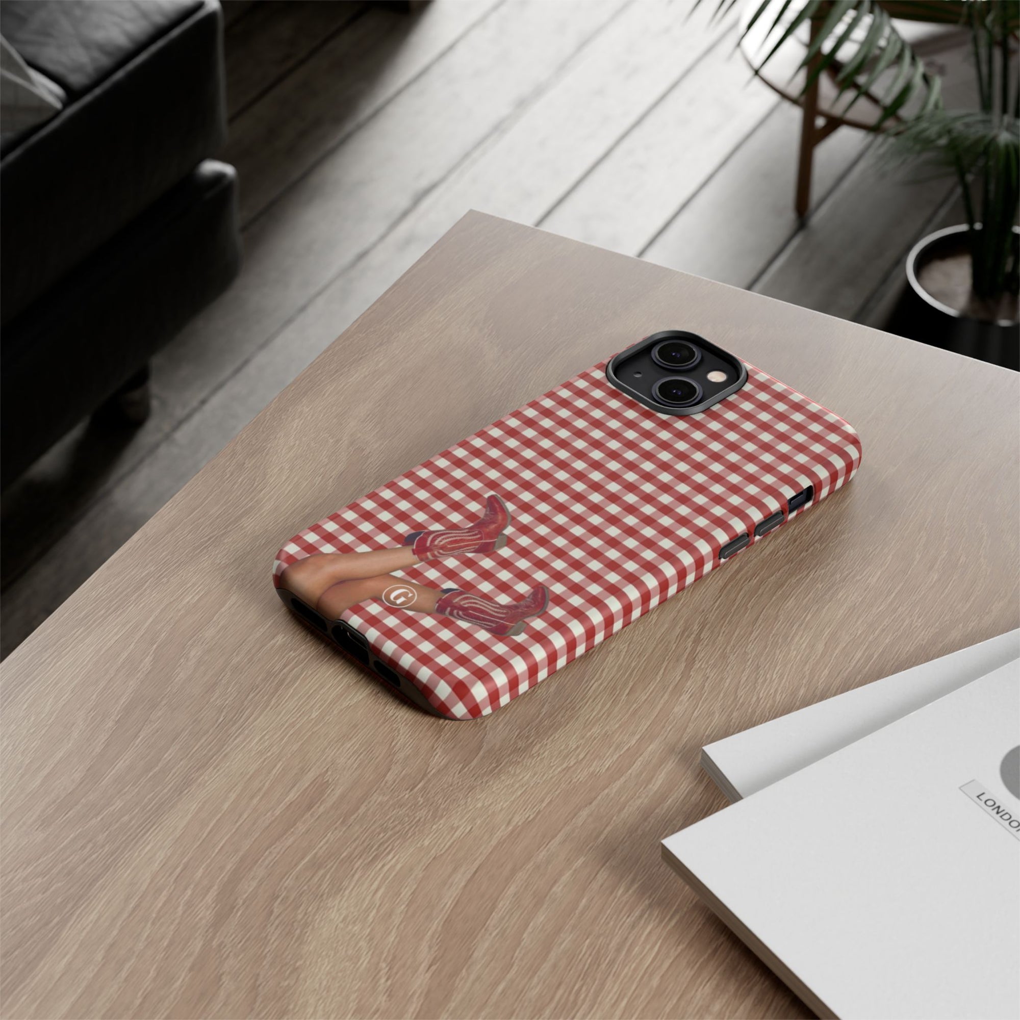 Dark Red Cowboy Boots Phone Case