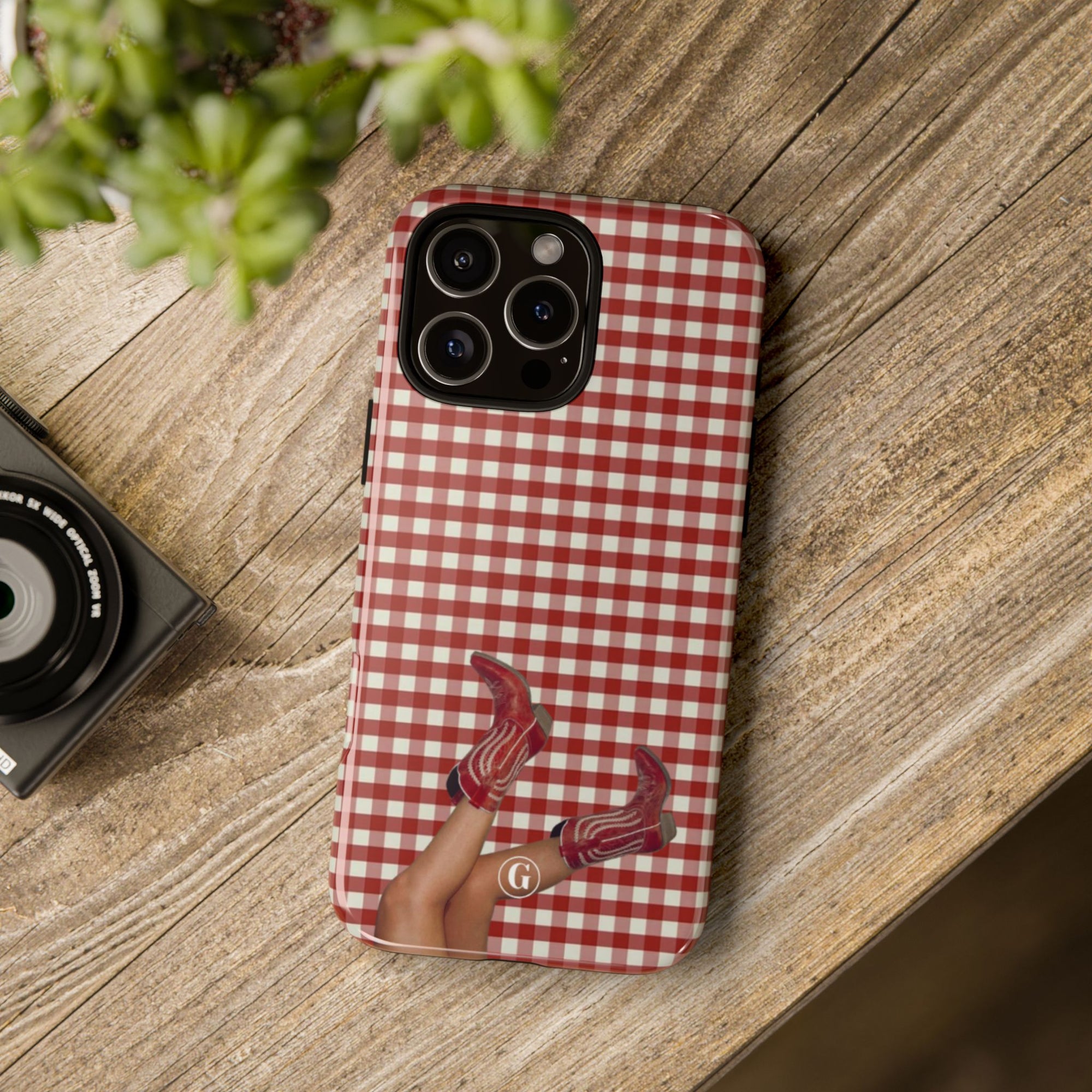 Dark Red Cowboy Boots Phone Case