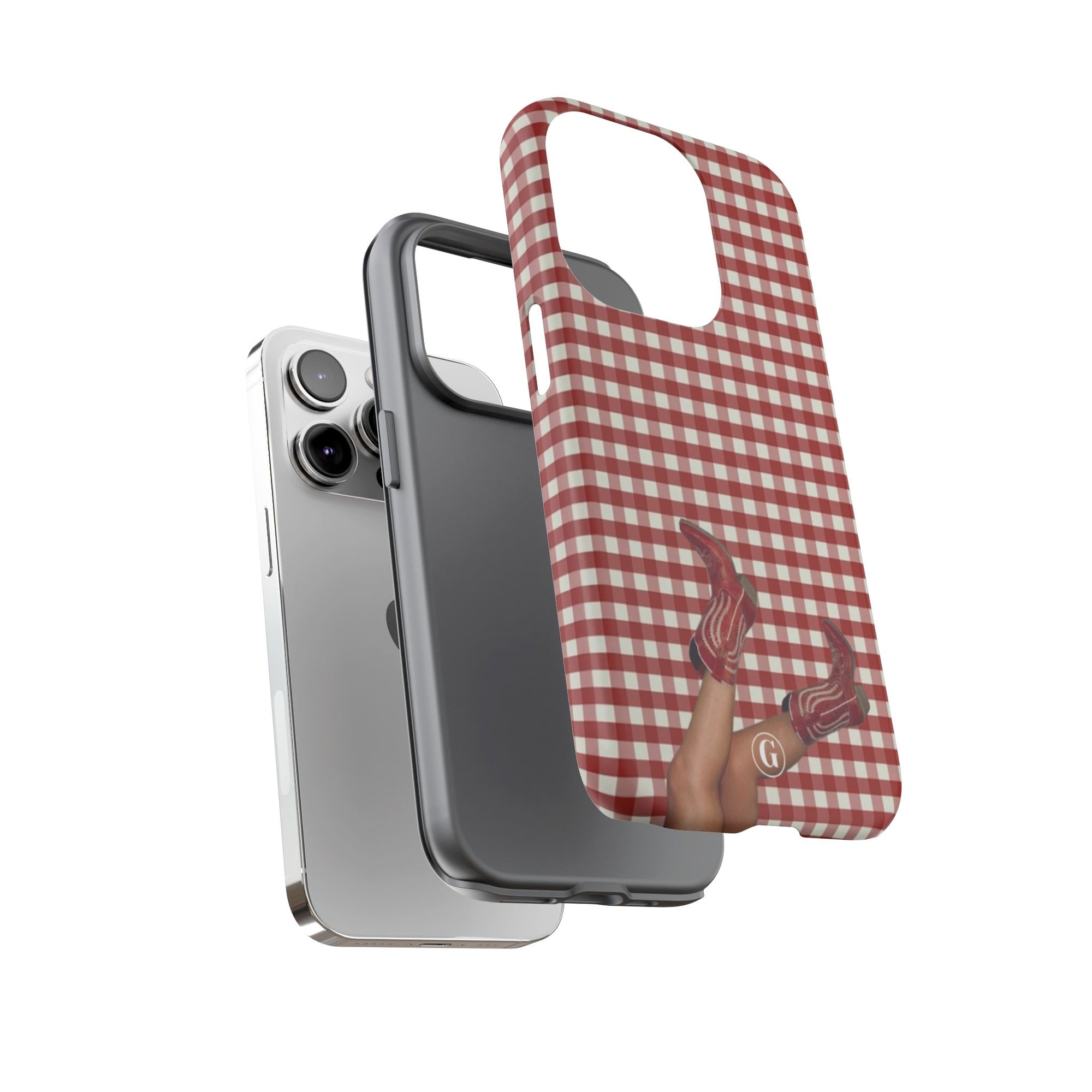 Dark Red Cowboy Boots Phone Case