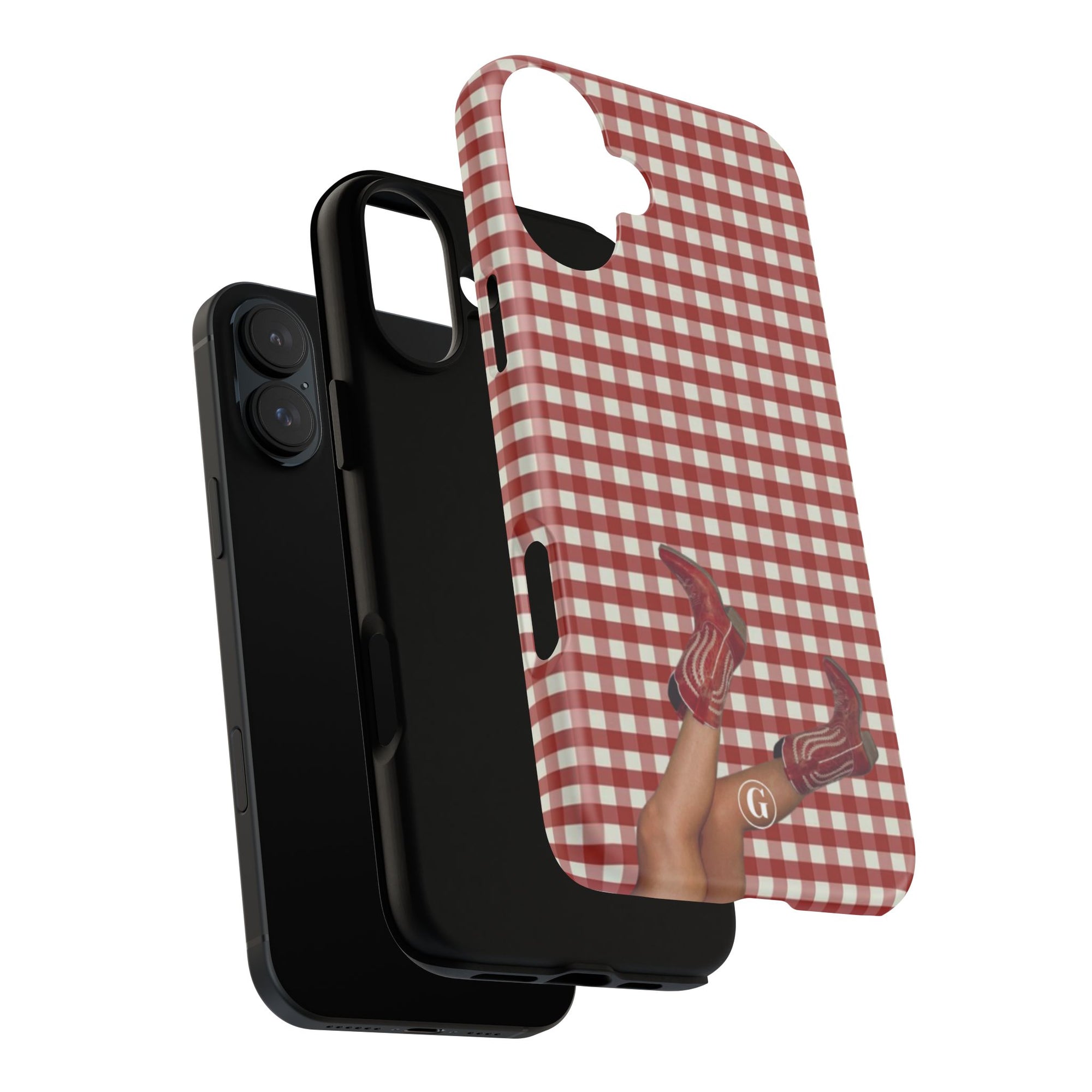 Dark Red Cowboy Boots Phone Case