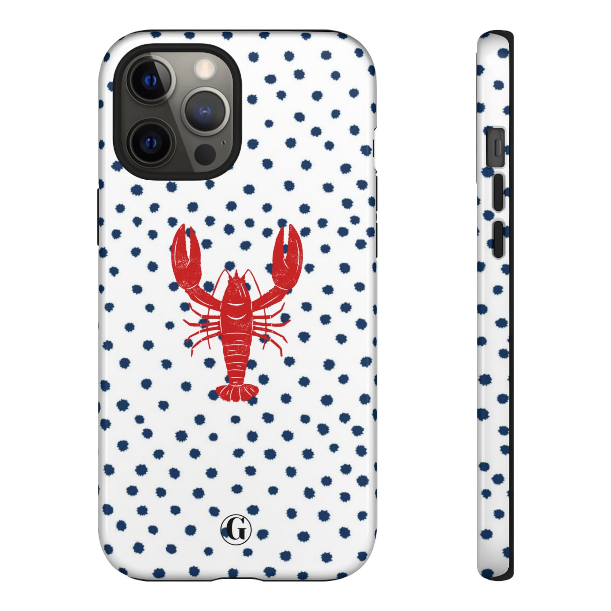 Crawfish on Blue Dots Phone Case