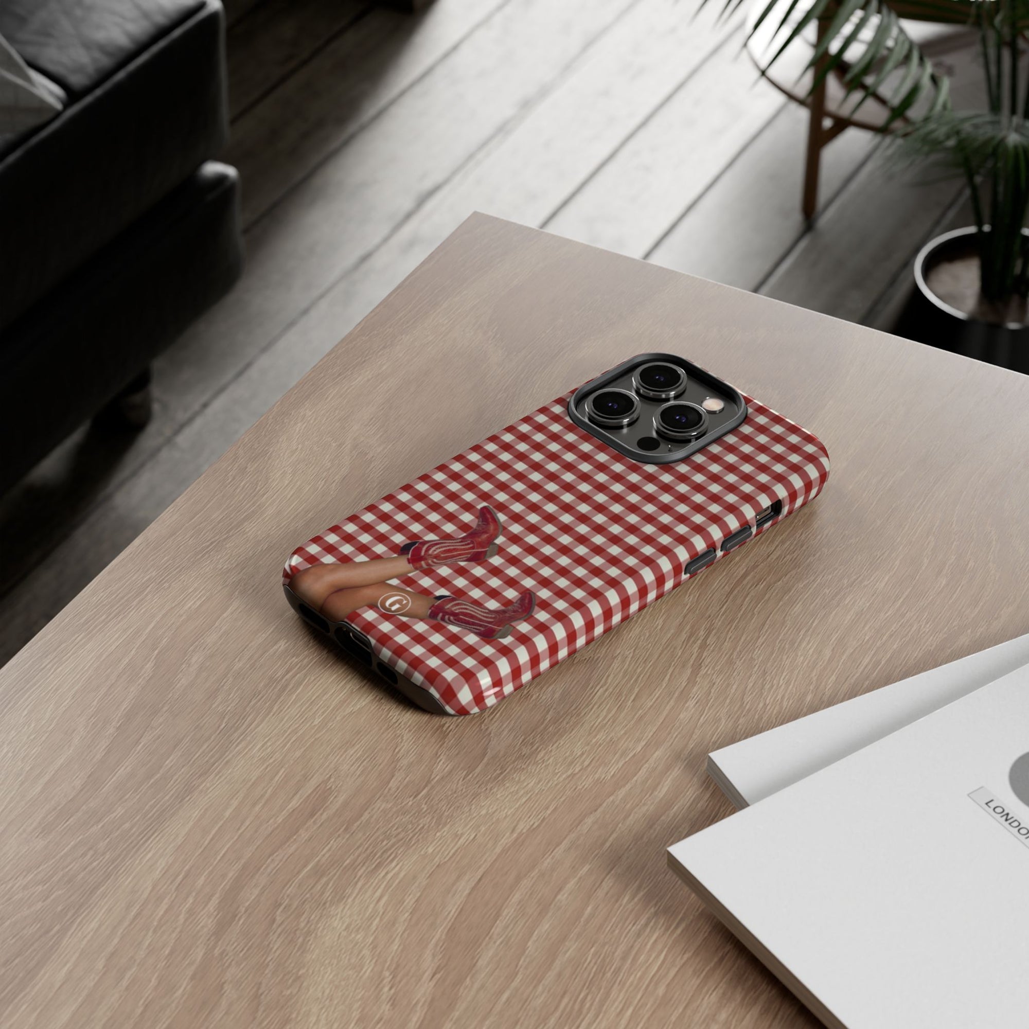 Dark Red Cowboy Boots Phone Case