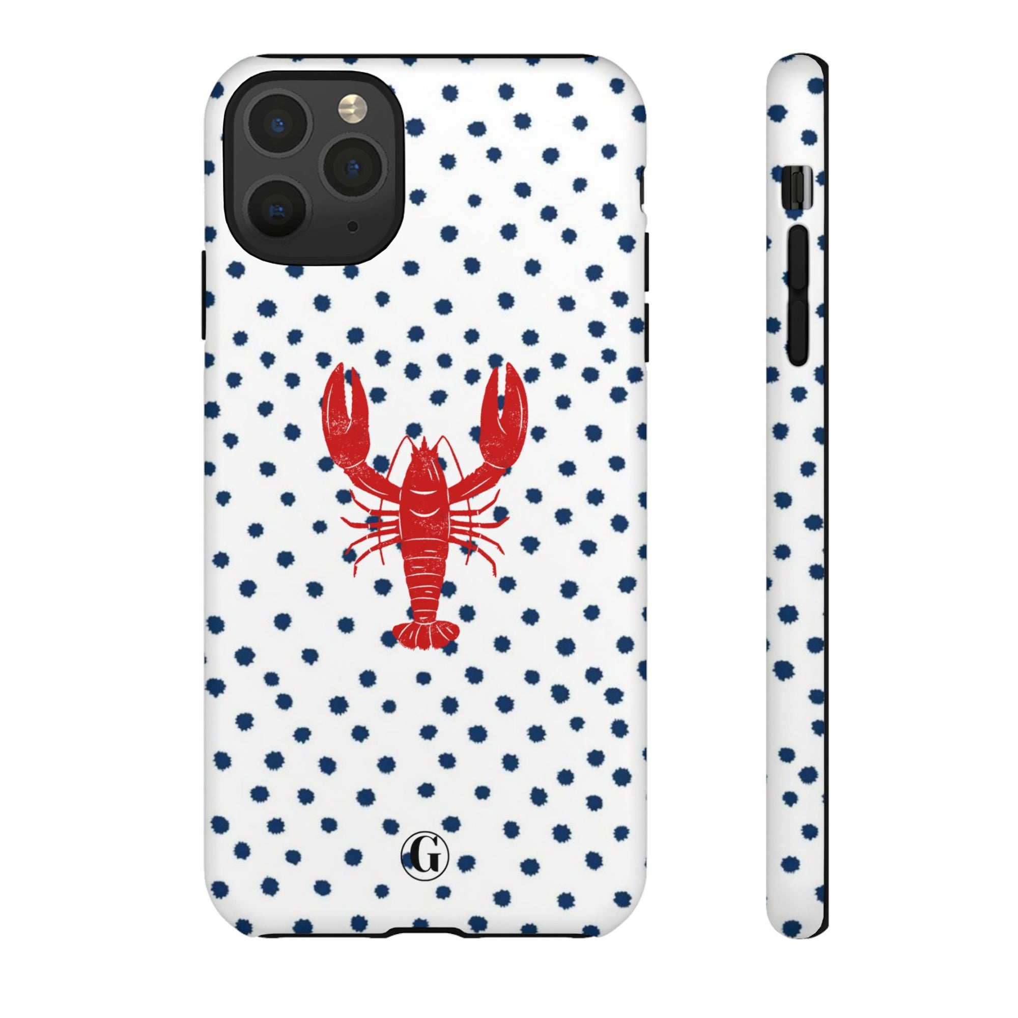 Crawfish on Blue Dots Phone Case