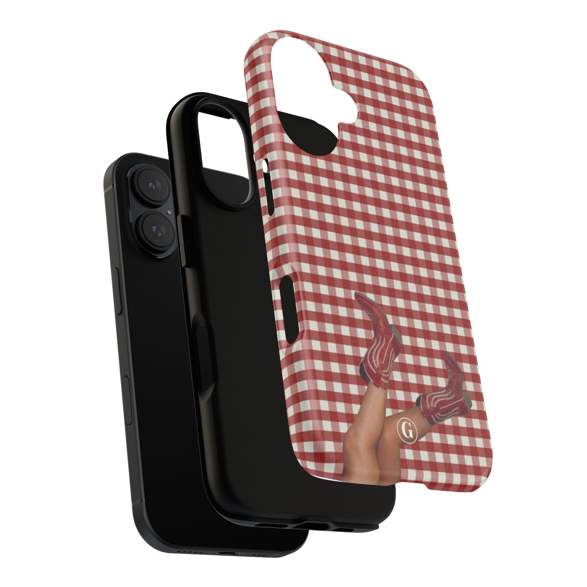 Dark Red Cowboy Boots Phone Case