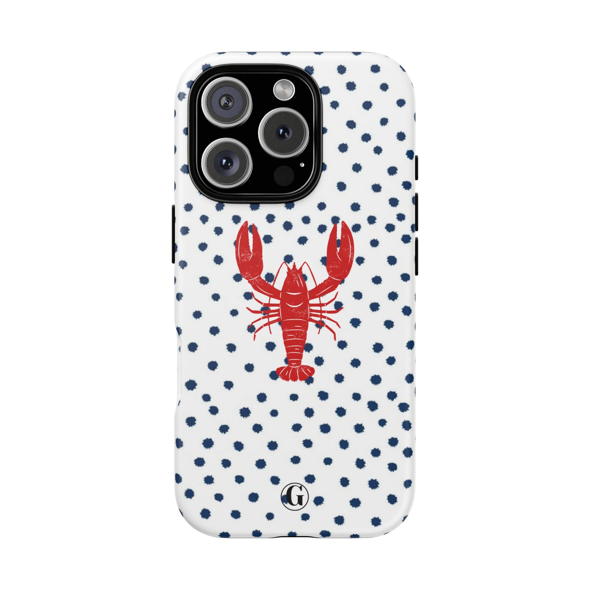 Crawfish on Blue Dots Phone Case