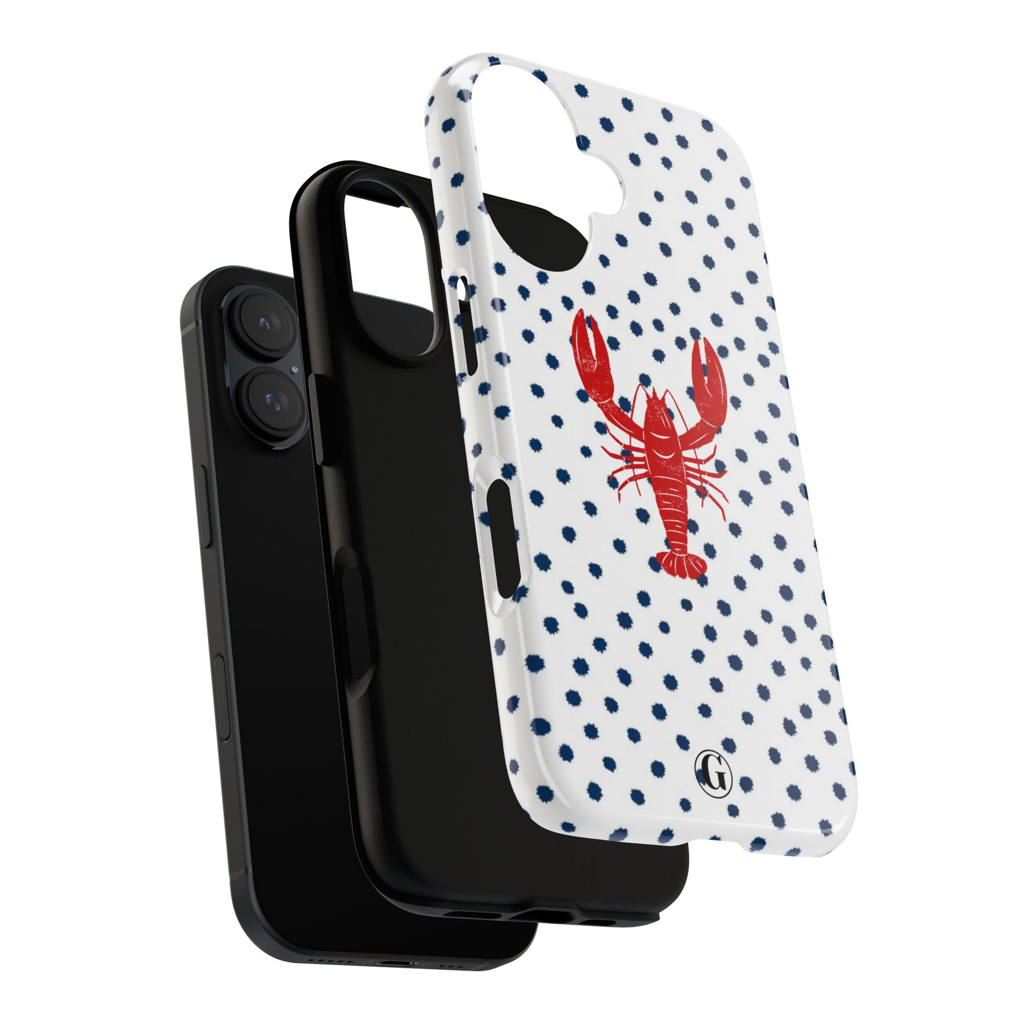 Crawfish on Blue Dots Phone Case