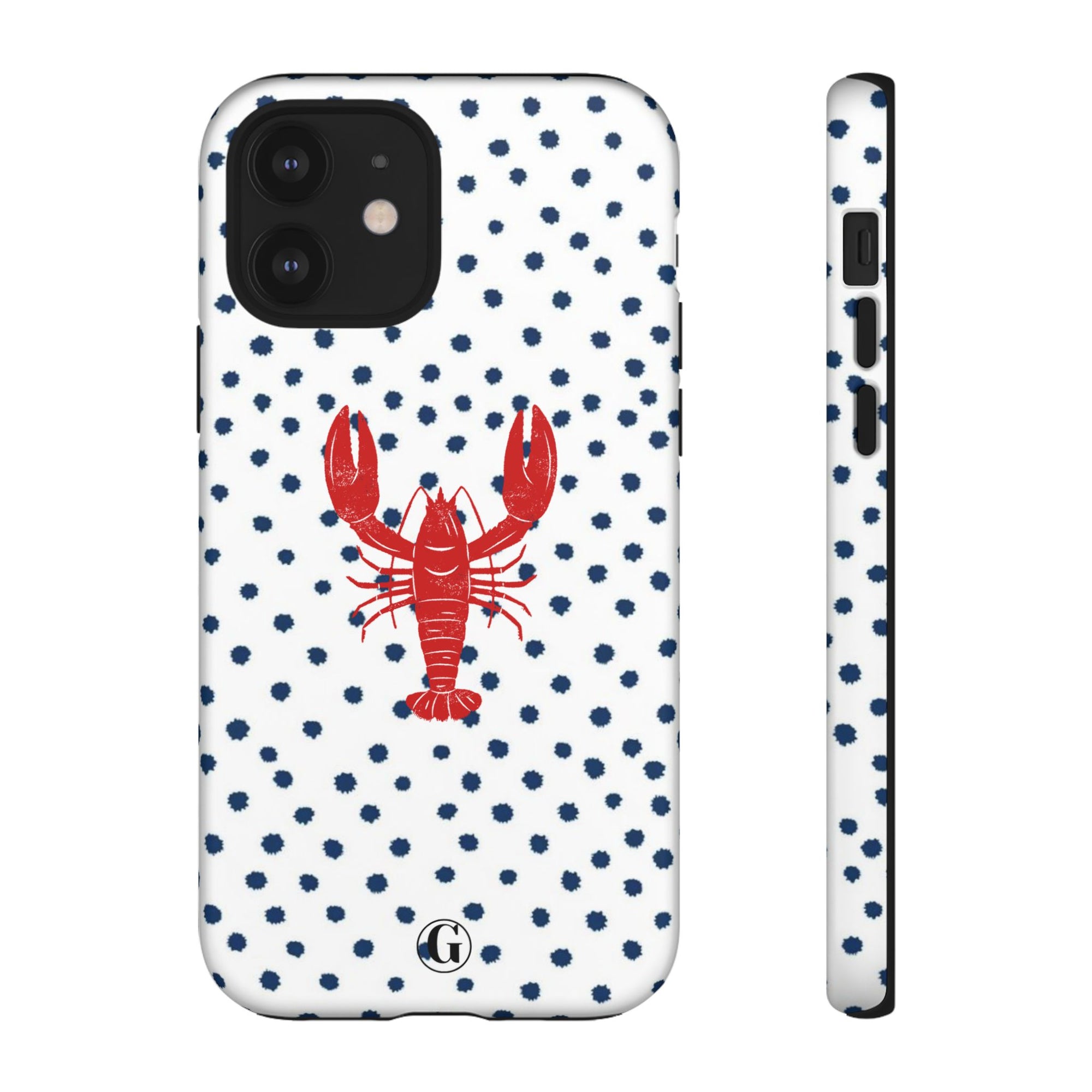 Crawfish on Blue Dots Phone Case