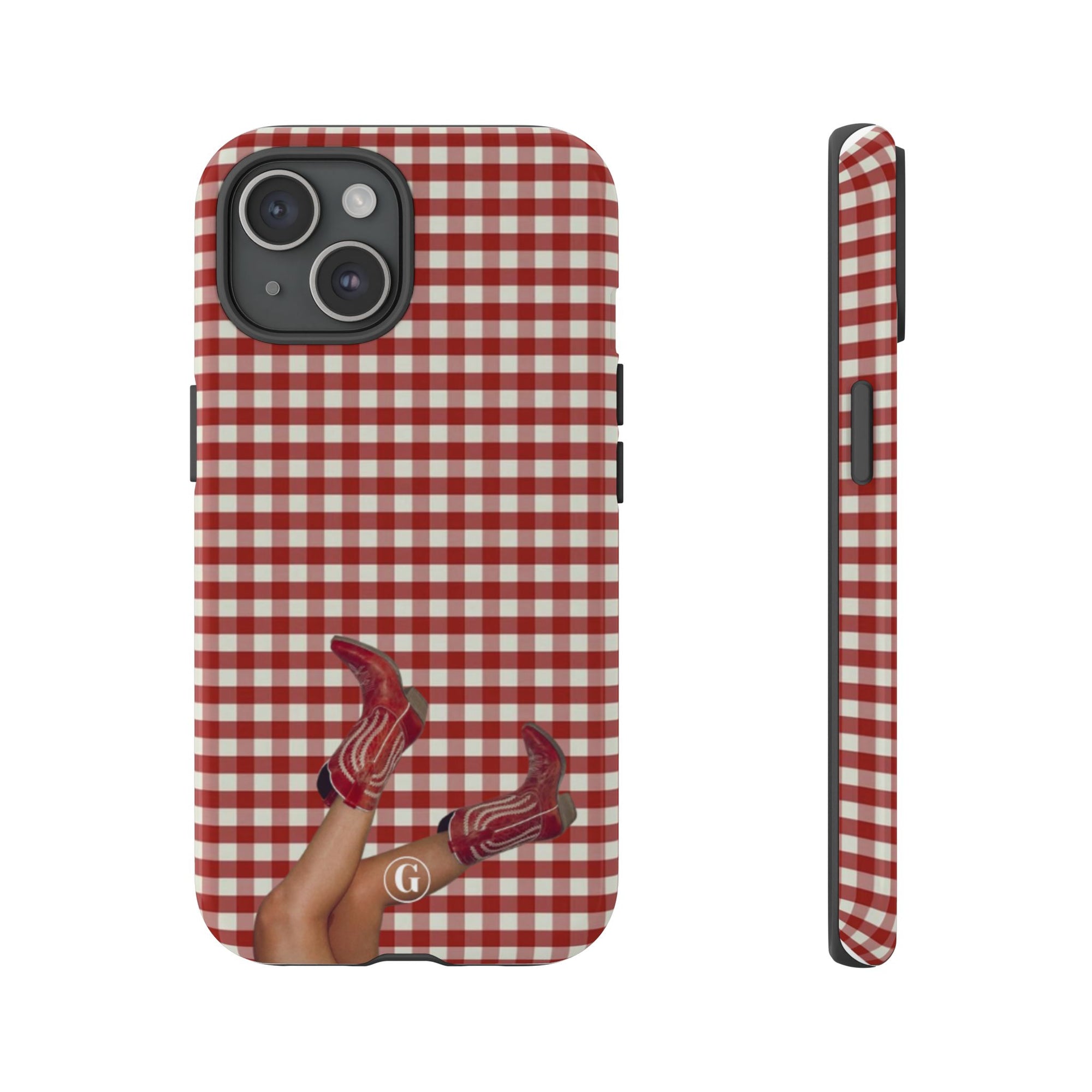 Dark Red Cowboy Boots Phone Case