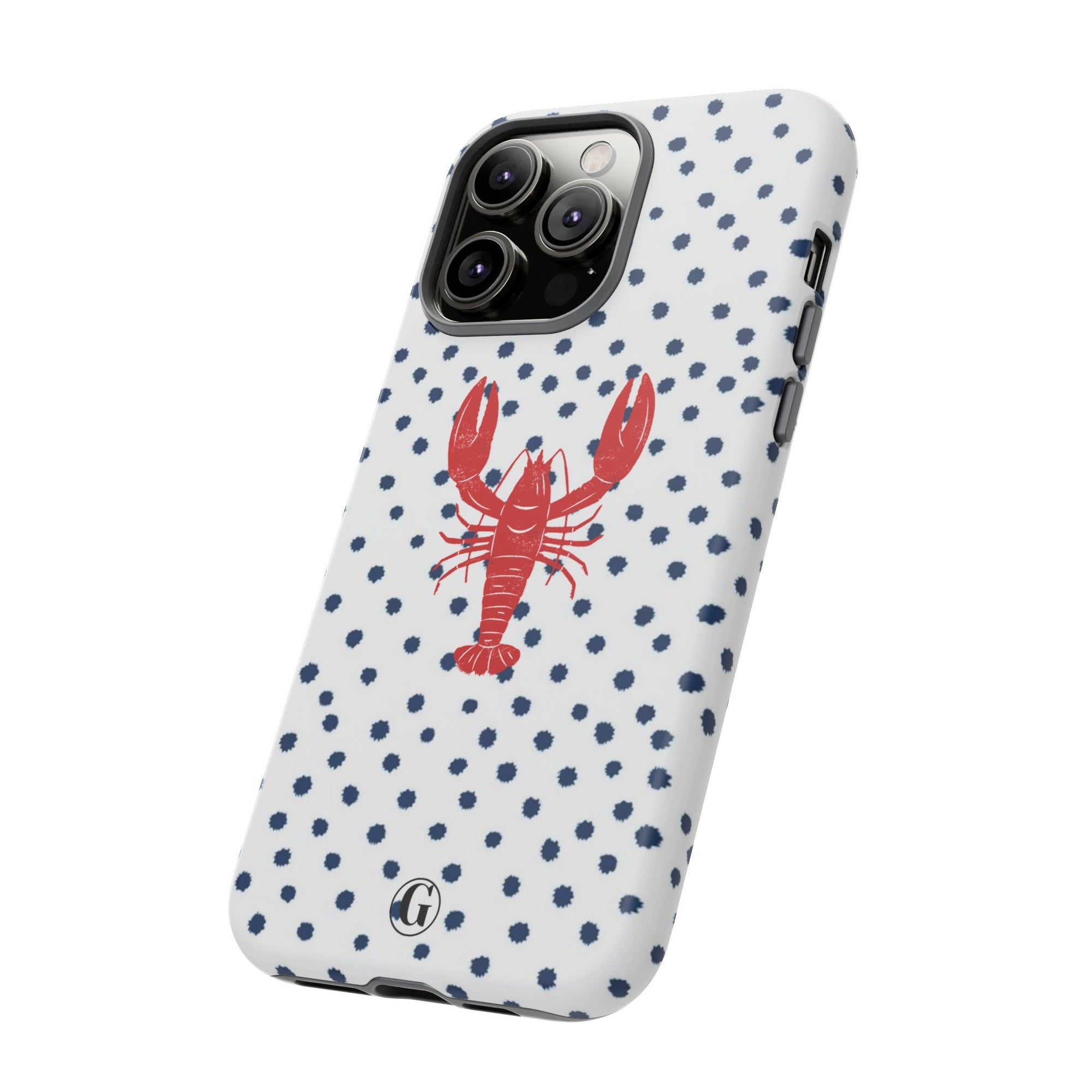 Crawfish on Blue Dots Phone Case