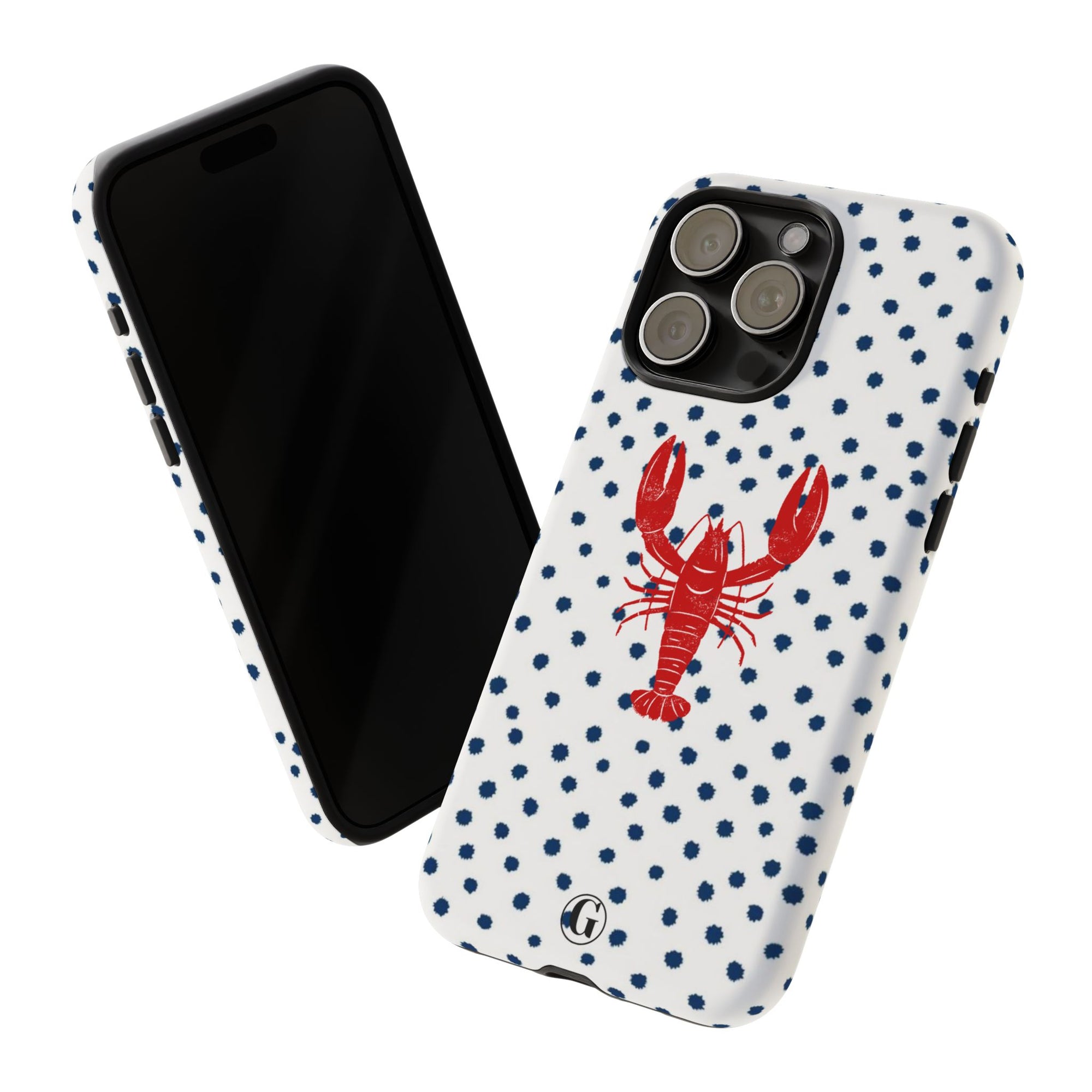 Crawfish on Blue Dots Phone Case