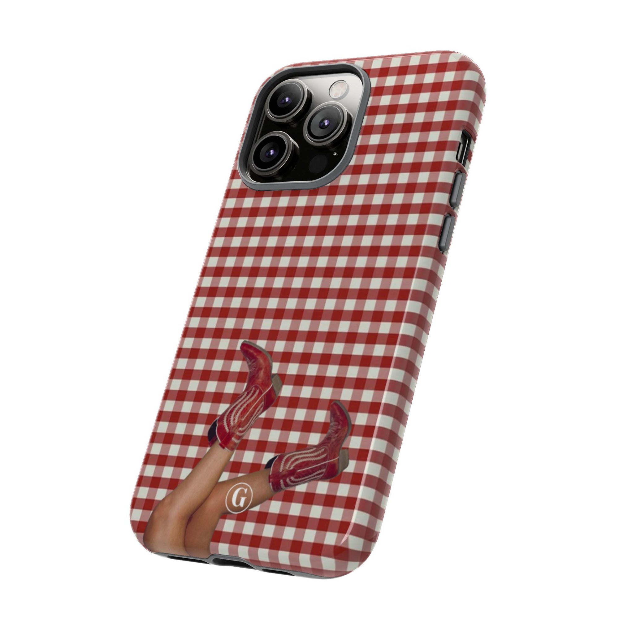 Dark Red Cowboy Boots Phone Case
