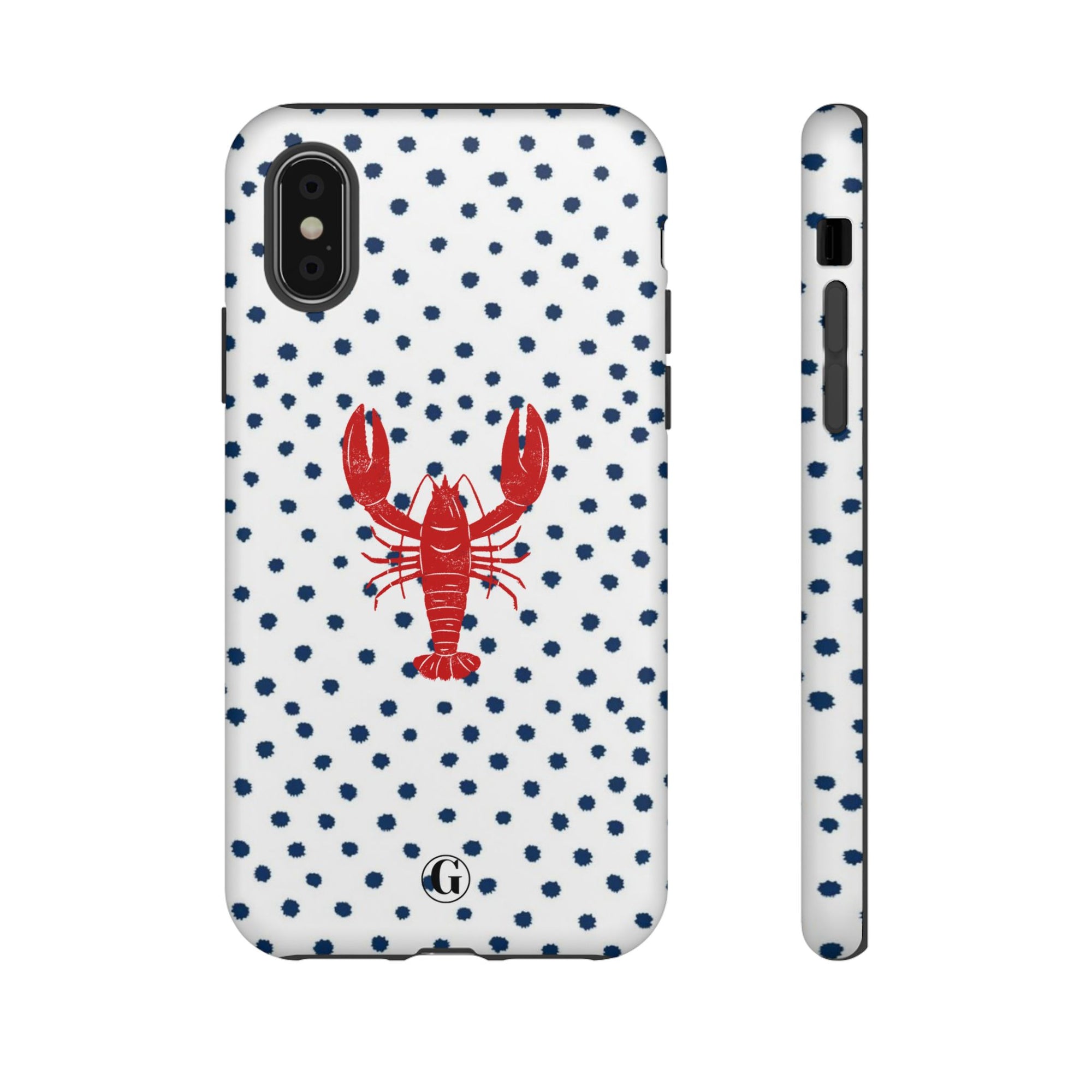 Crawfish on Blue Dots Phone Case