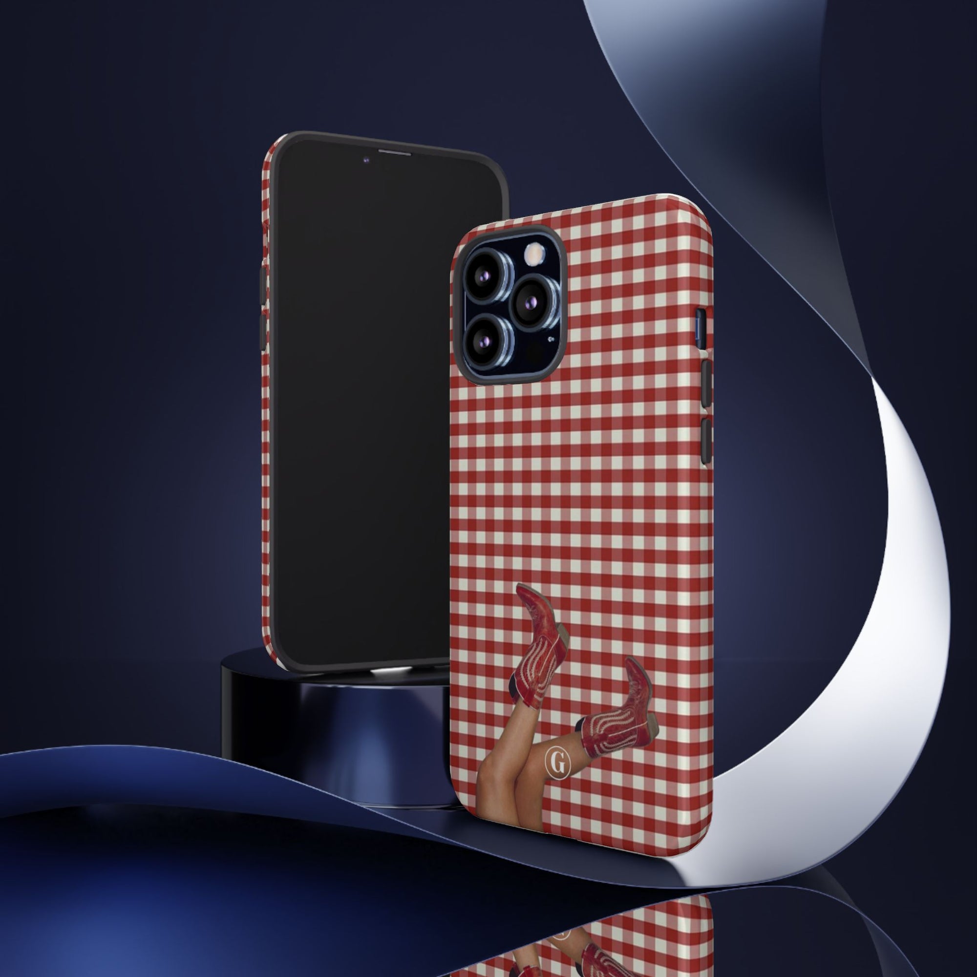 Dark Red Cowboy Boots Phone Case