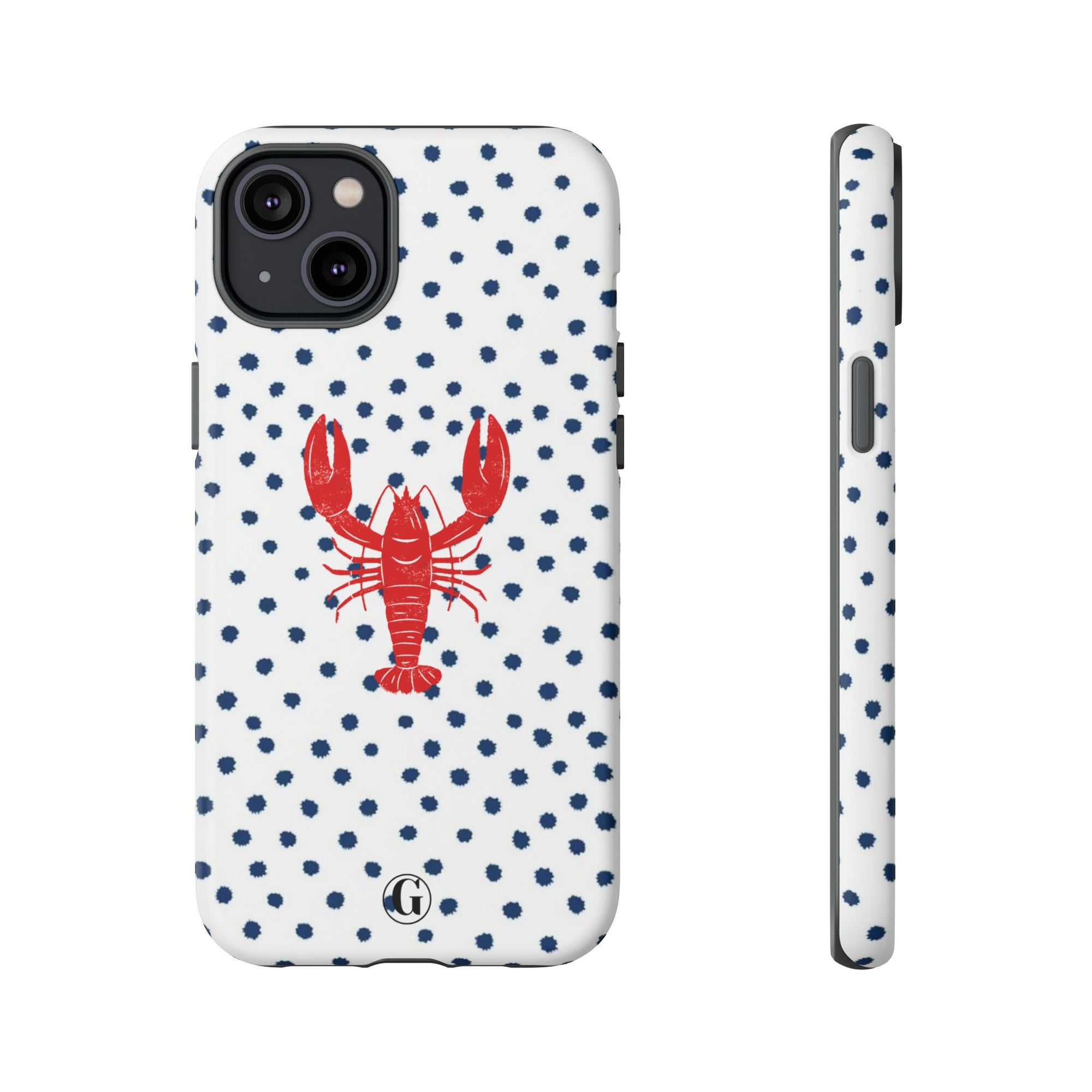 Crawfish on Blue Dots Phone Case