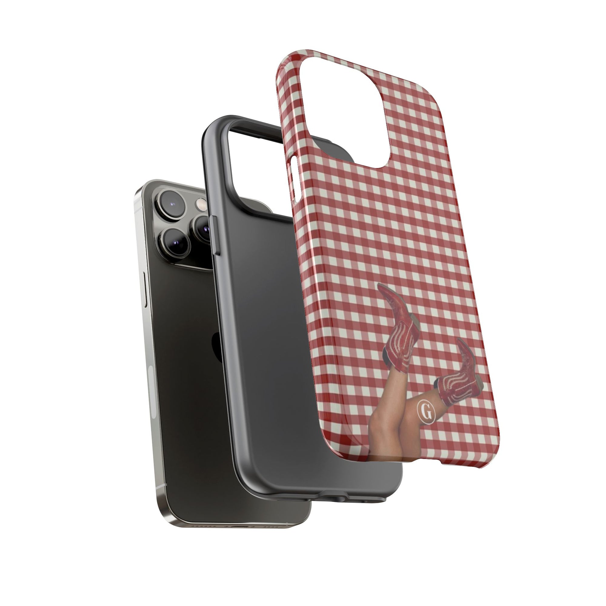 Dark Red Cowboy Boots Phone Case