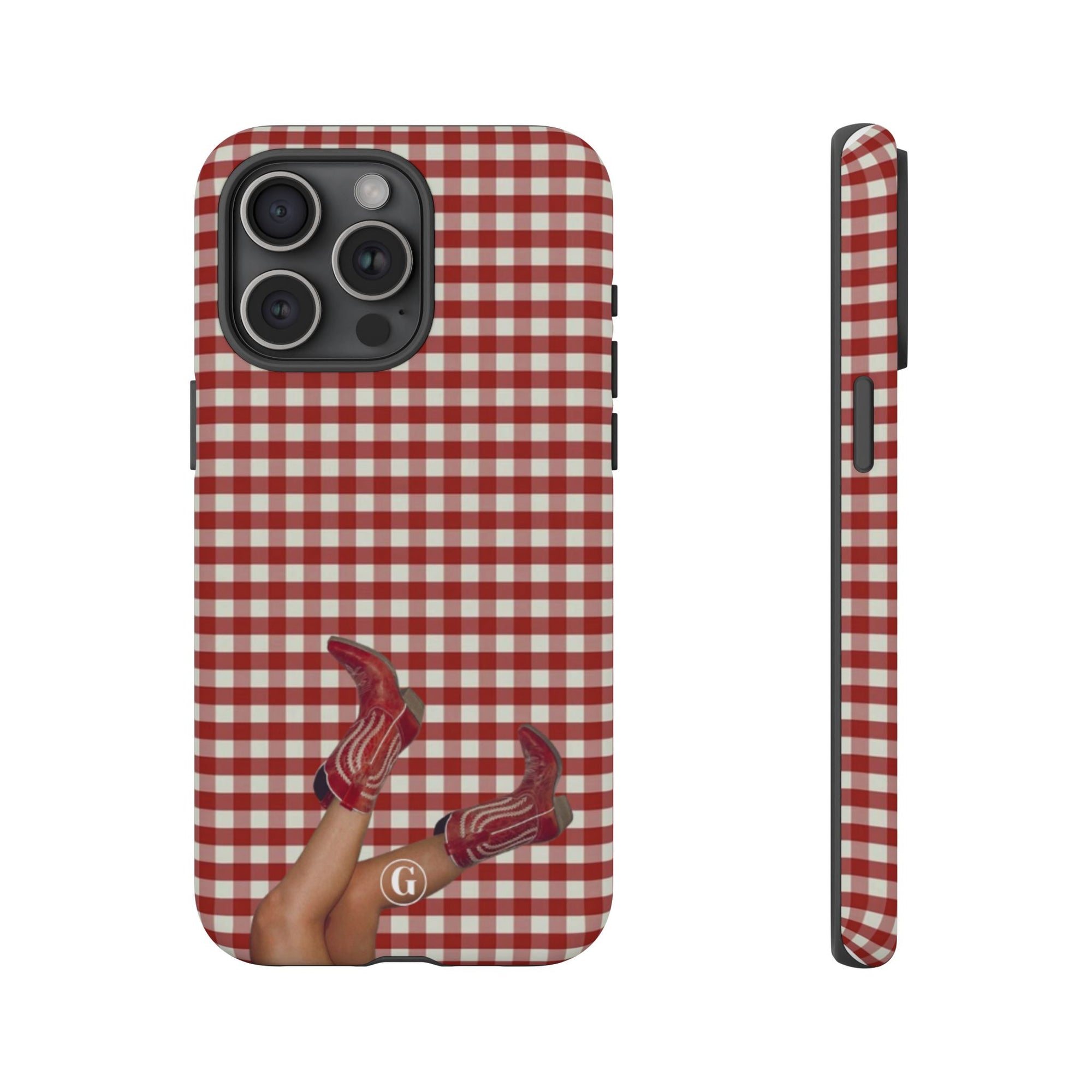 Dark Red Cowboy Boots Phone Case