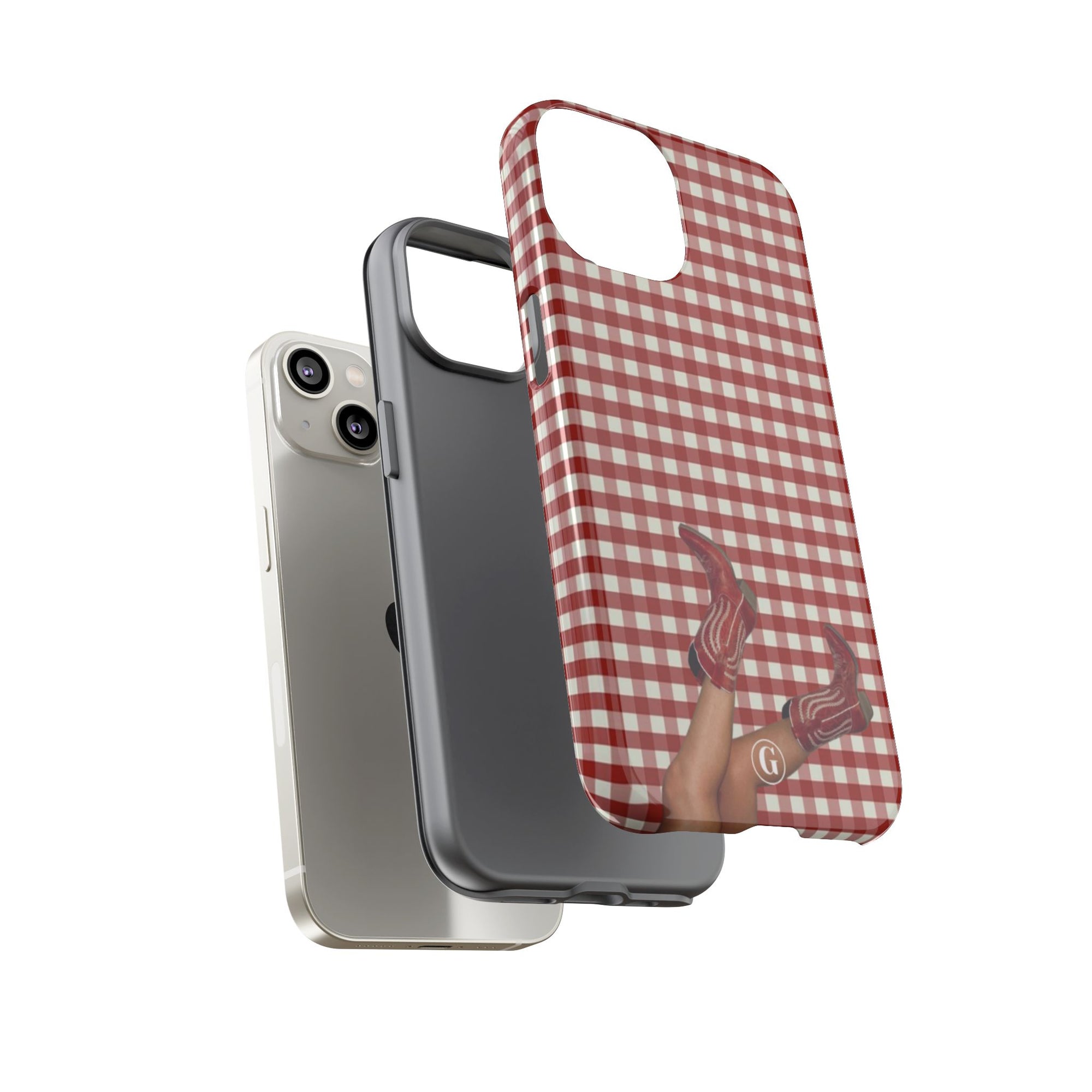 Dark Red Cowboy Boots Phone Case