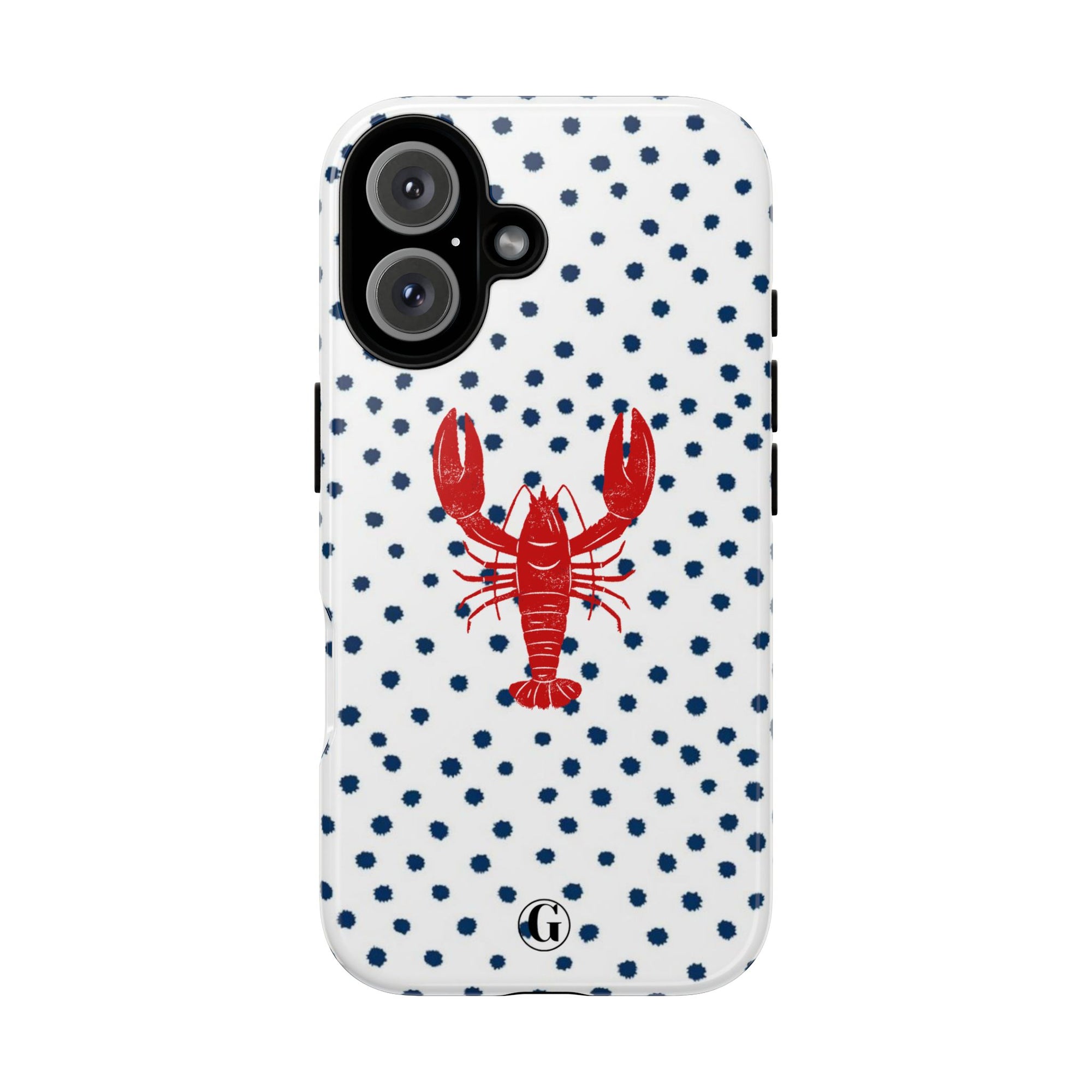 Crawfish on Blue Dots Phone Case