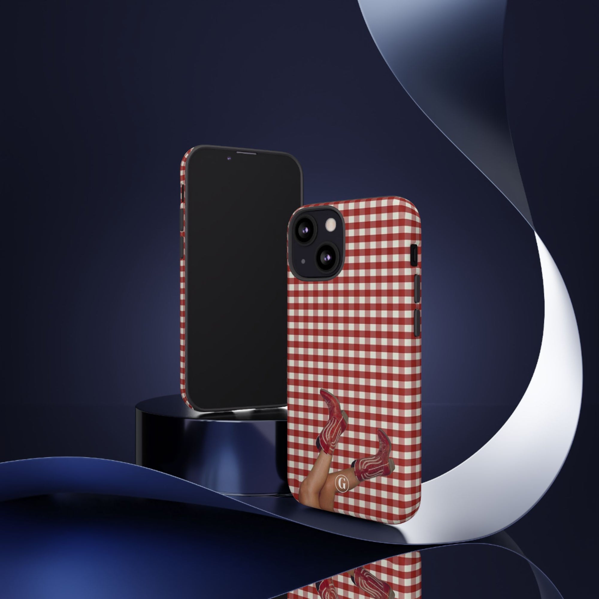 Dark Red Cowboy Boots Phone Case