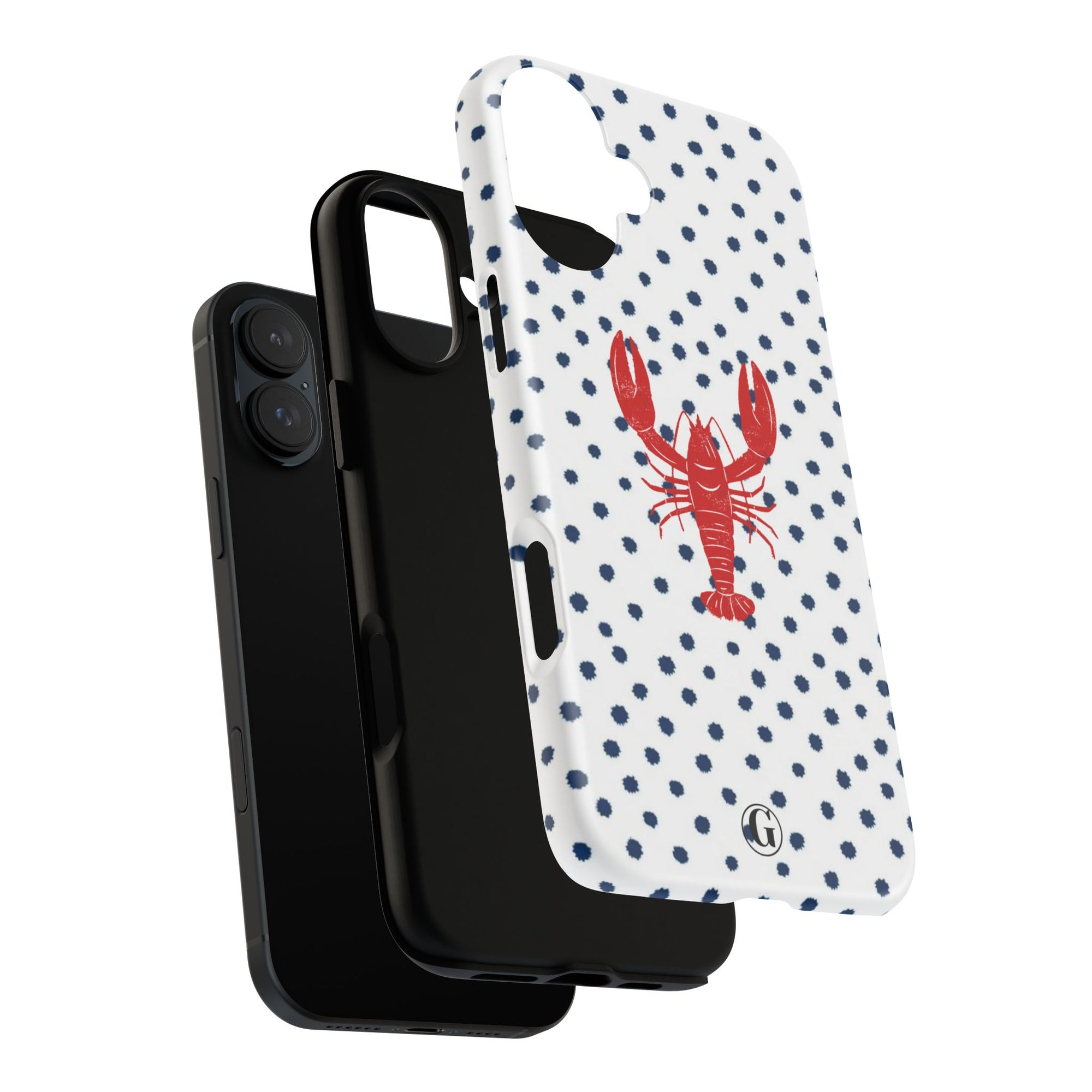 Crawfish on Blue Dots Phone Case