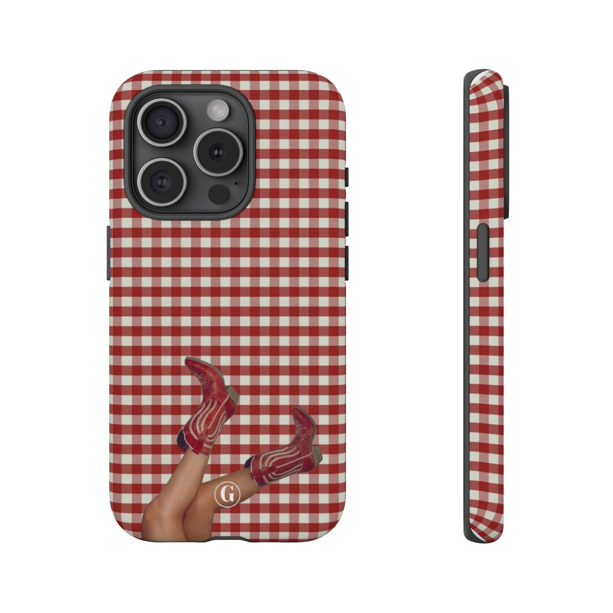 Dark Red Cowboy Boots Phone Case