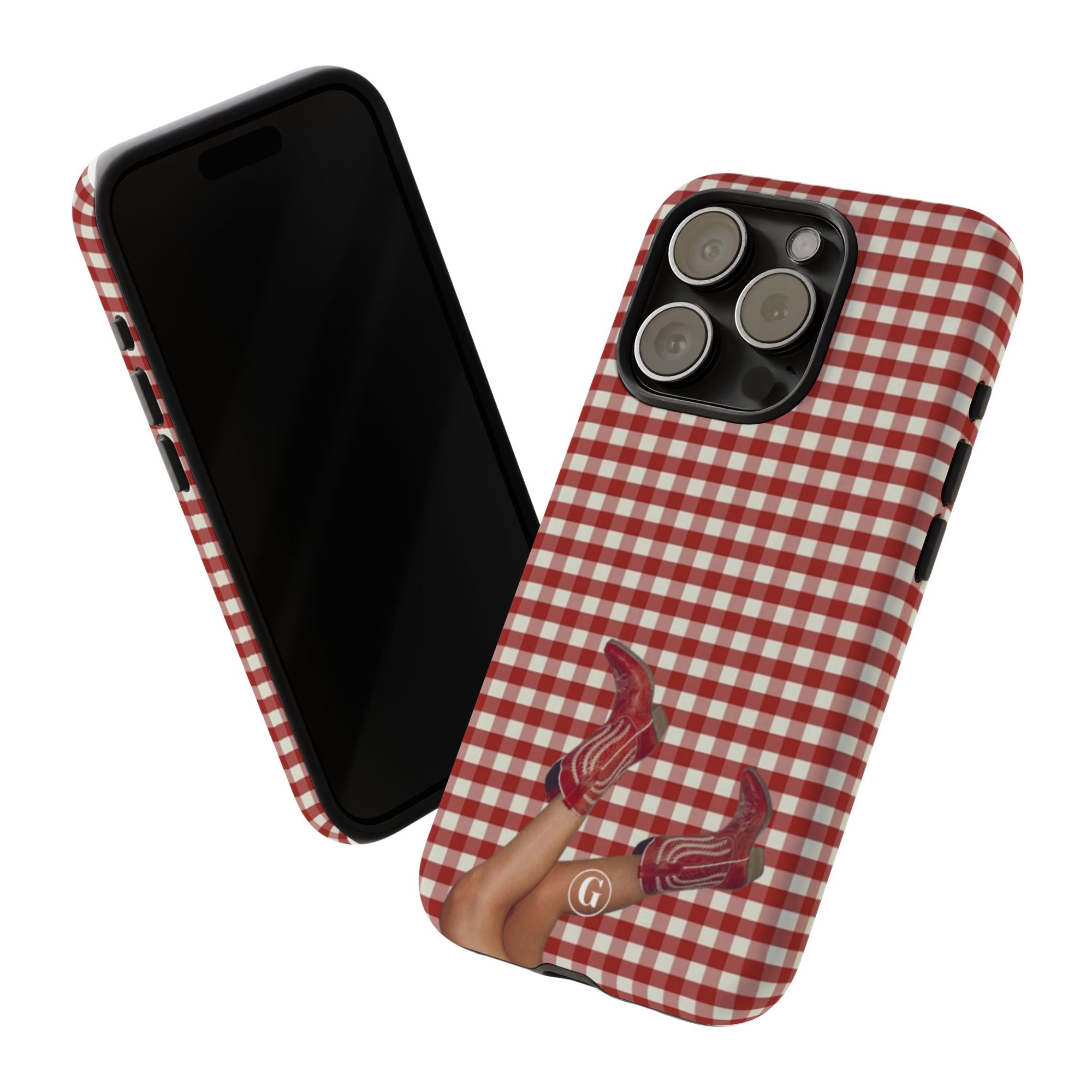 Dark Red Cowboy Boots Phone Case