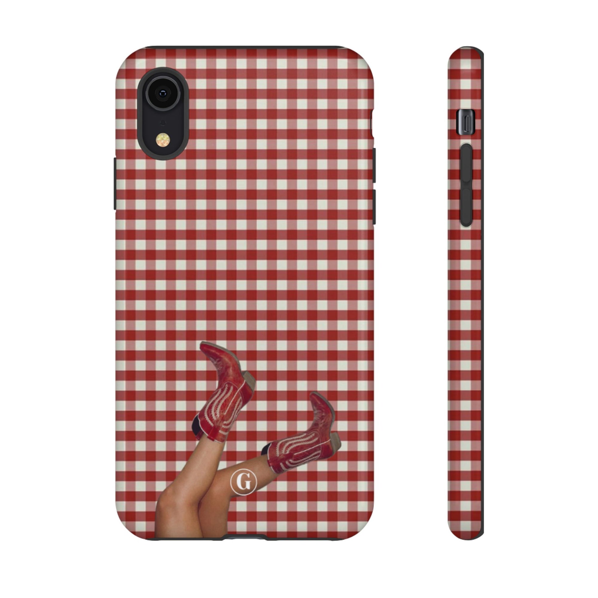 Dark Red Cowboy Boots Phone Case