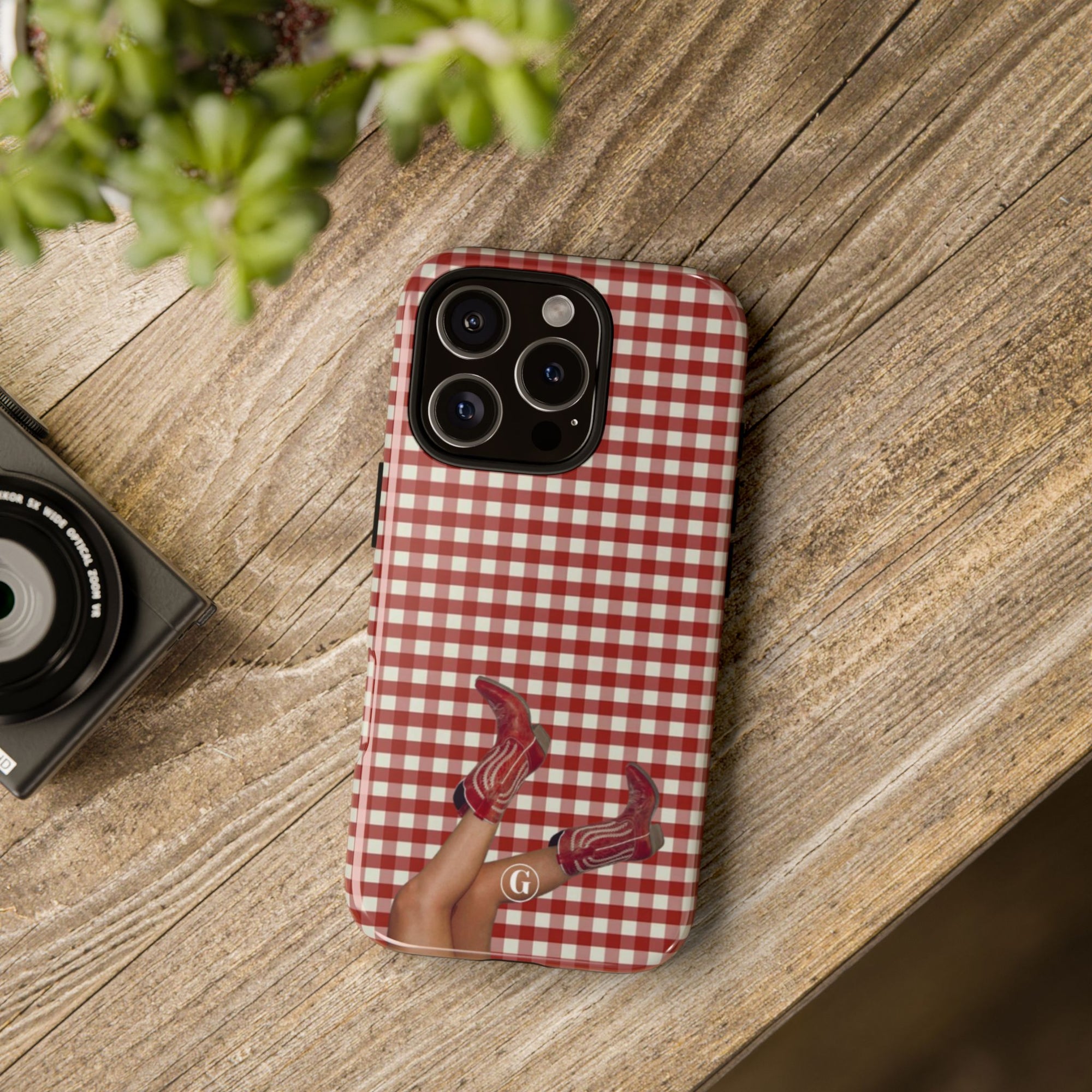 Dark Red Cowboy Boots Phone Case