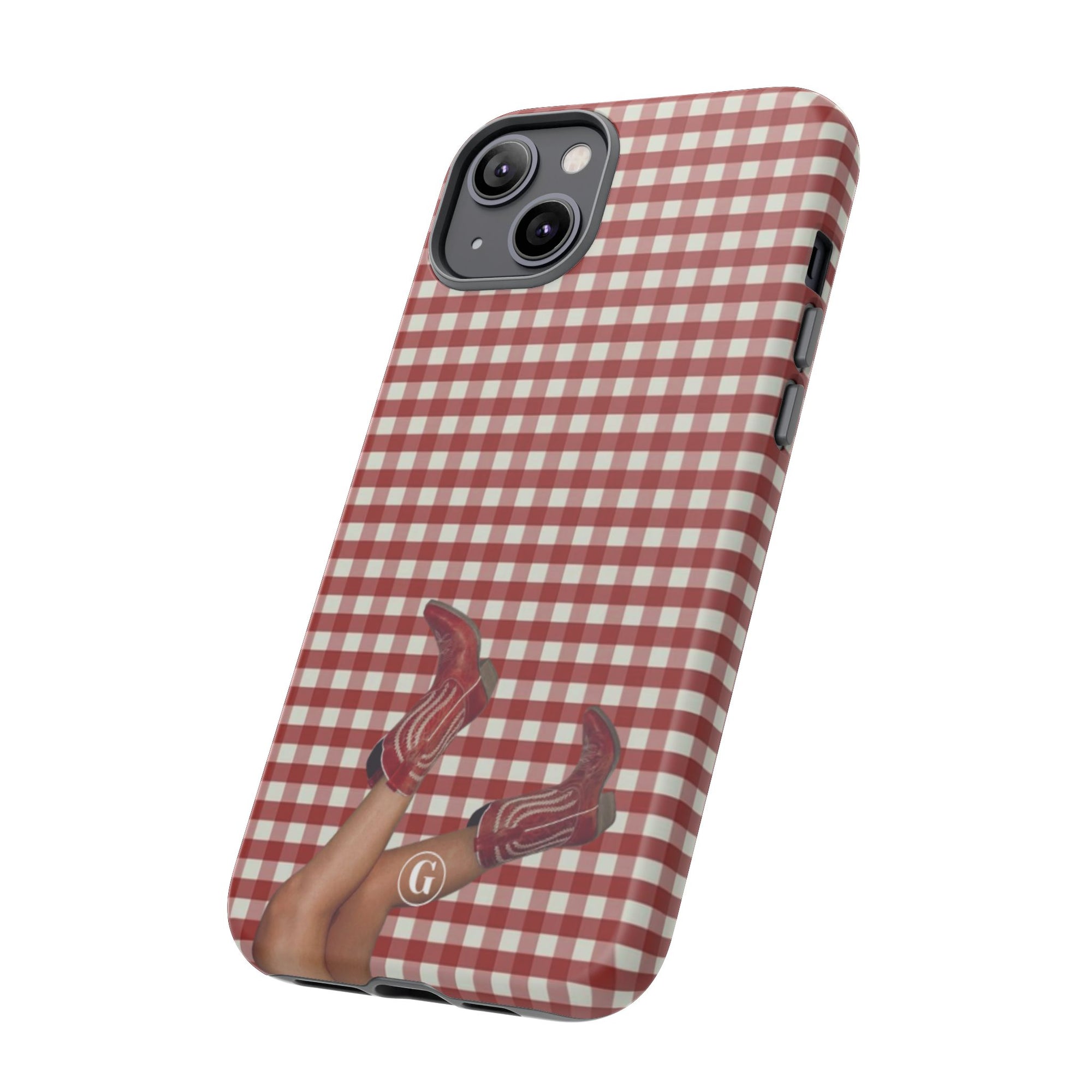 Dark Red Cowboy Boots Phone Case