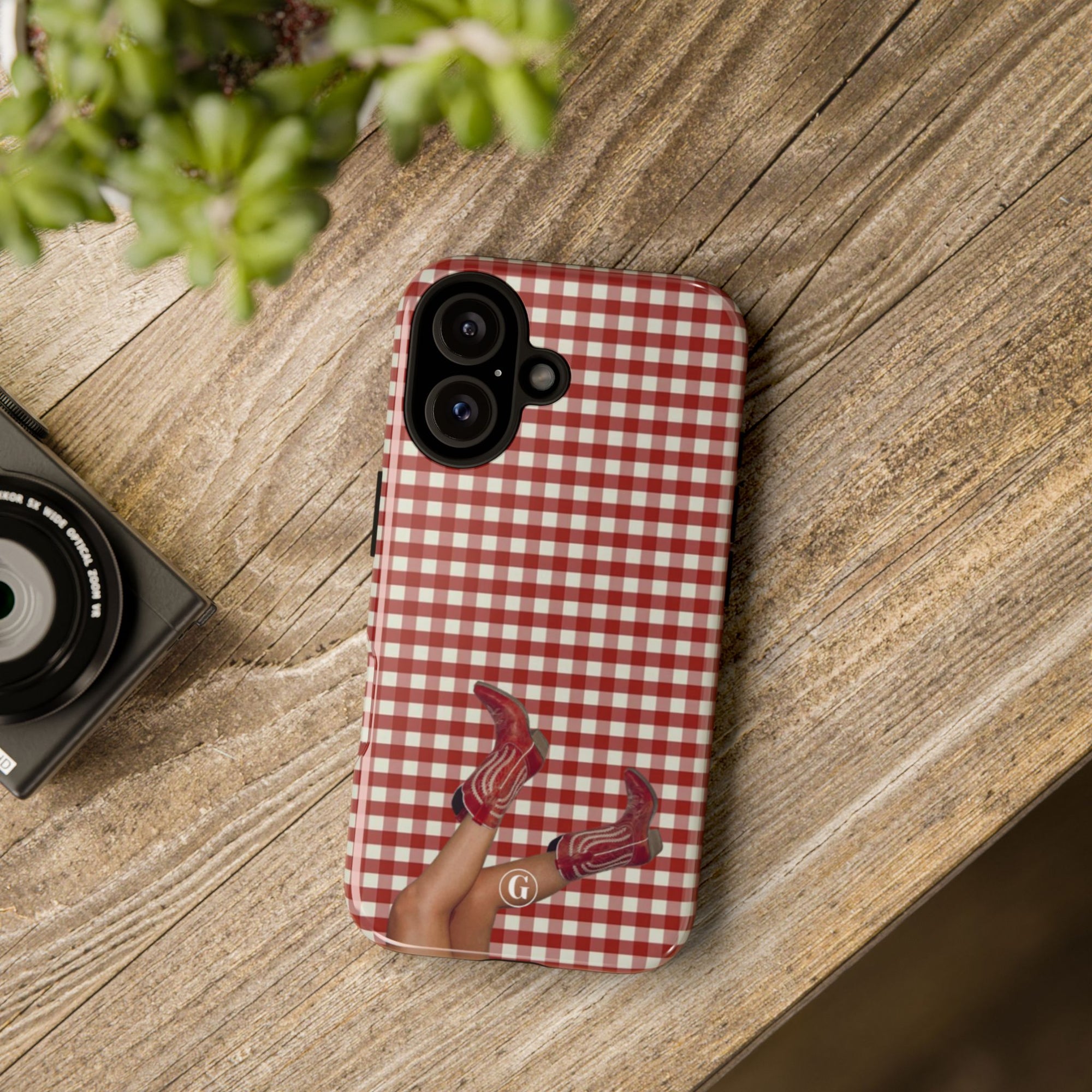 Dark Red Cowboy Boots Phone Case