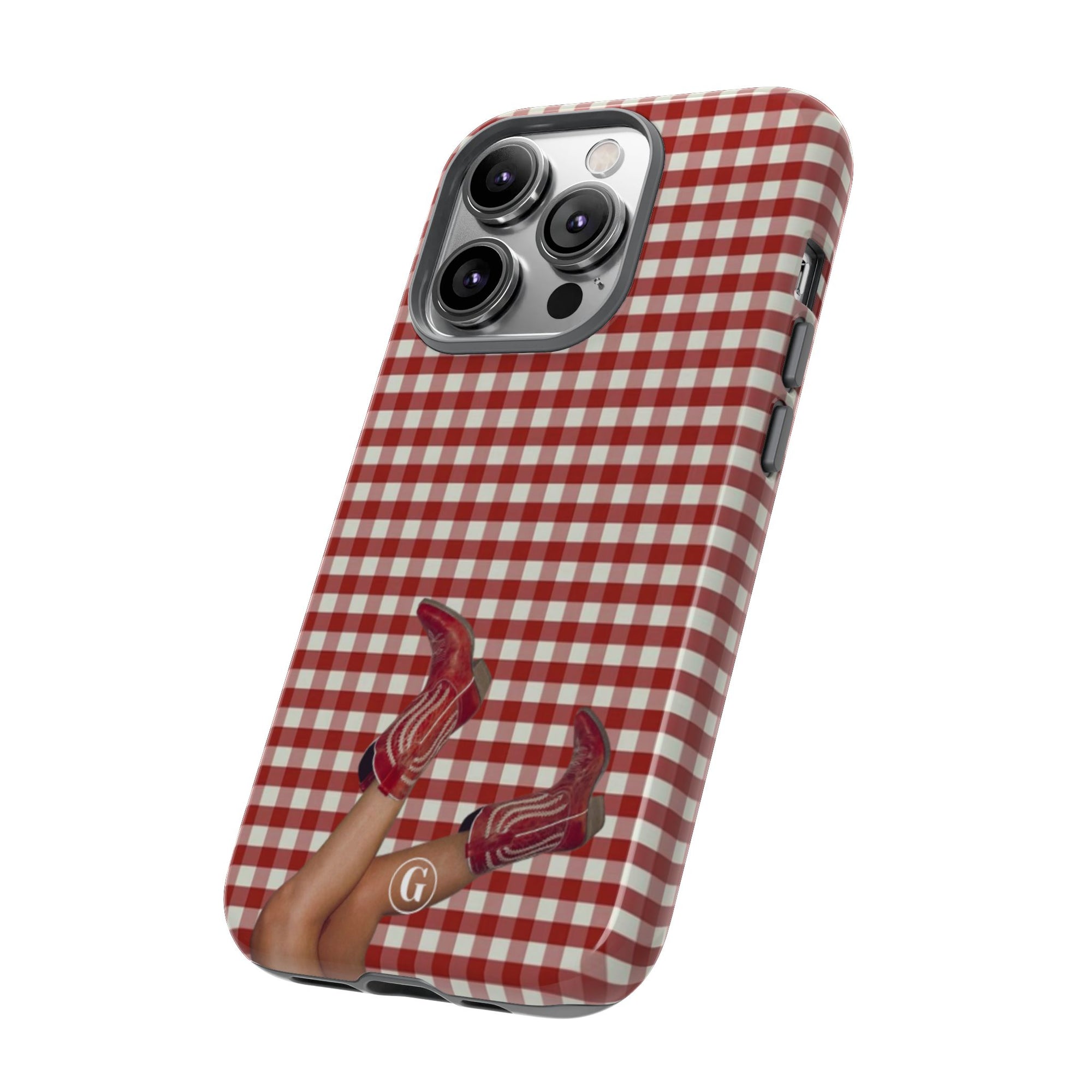 Dark Red Cowboy Boots Phone Case