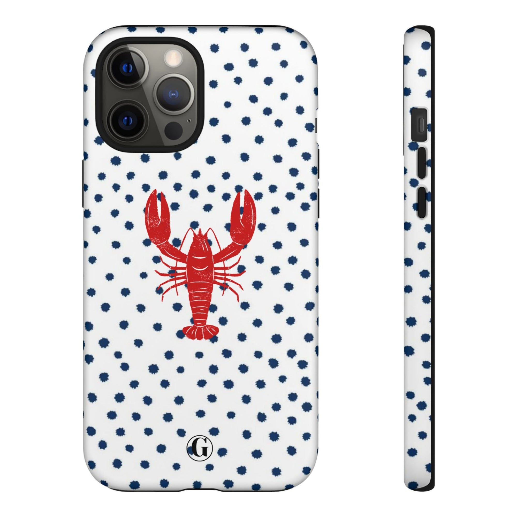 Crawfish on Blue Dots Phone Case