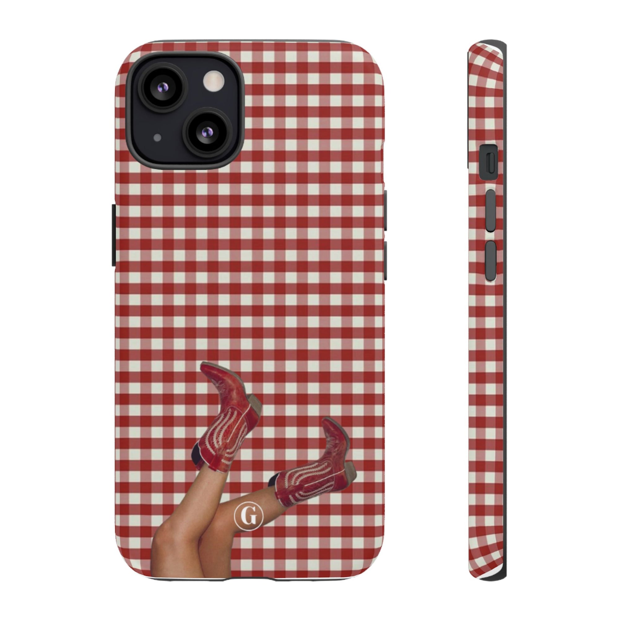 Dark Red Cowboy Boots Phone Case