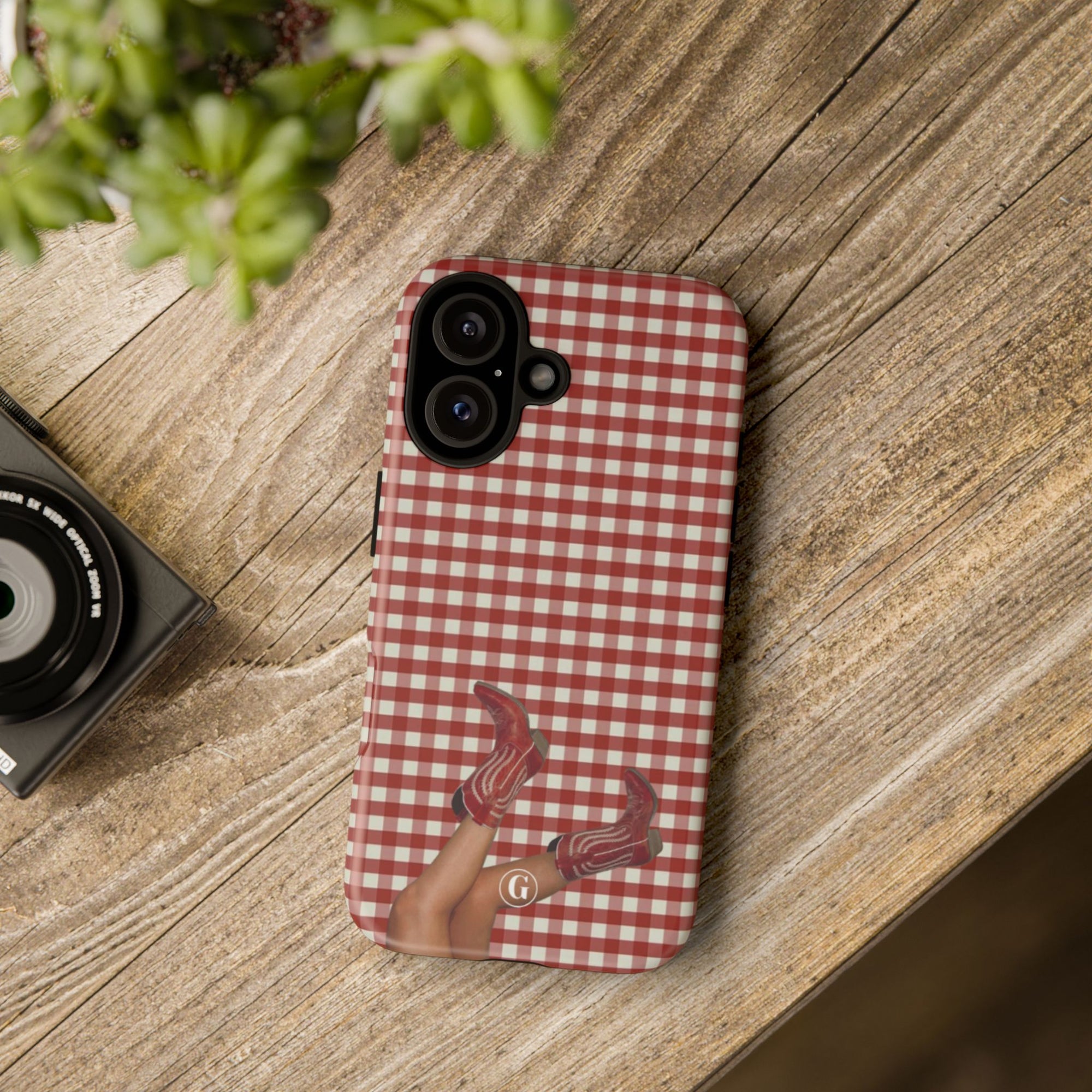 Dark Red Cowboy Boots Phone Case