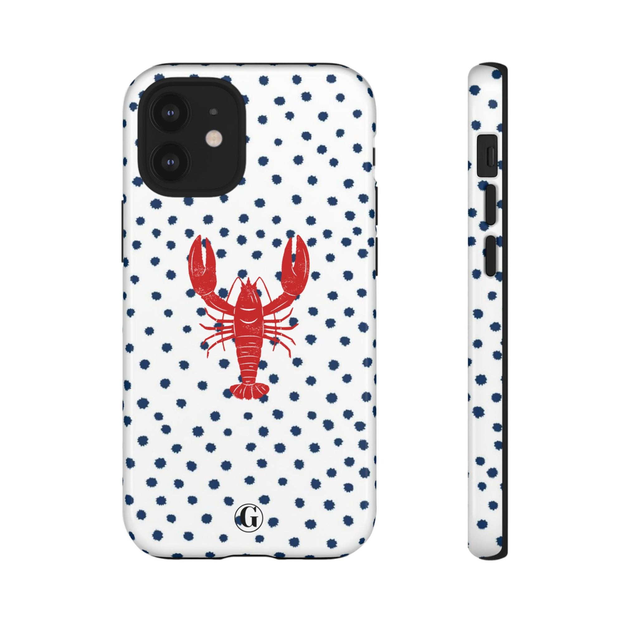 Crawfish on Blue Dots Phone Case