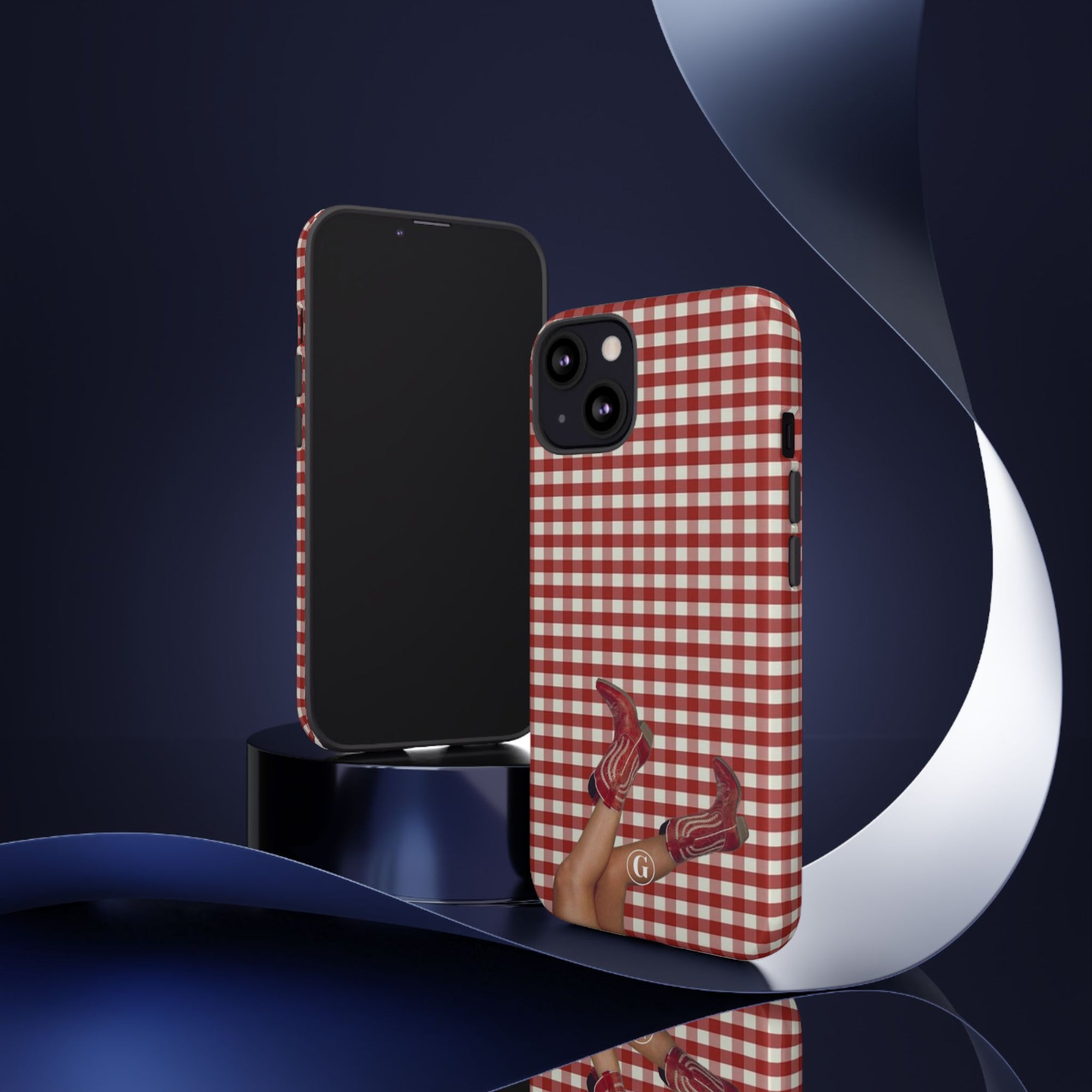 Dark Red Cowboy Boots Phone Case