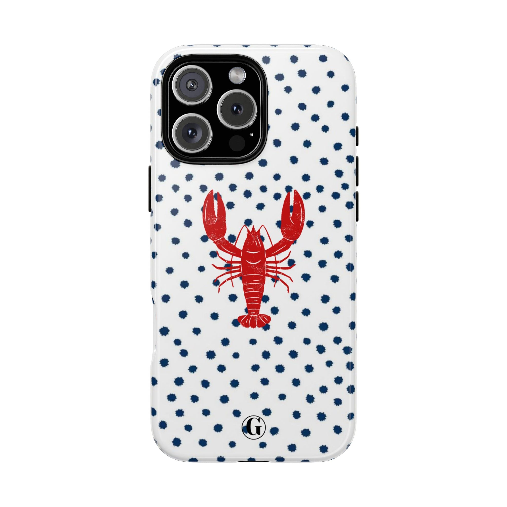 Crawfish on Blue Dots Phone Case