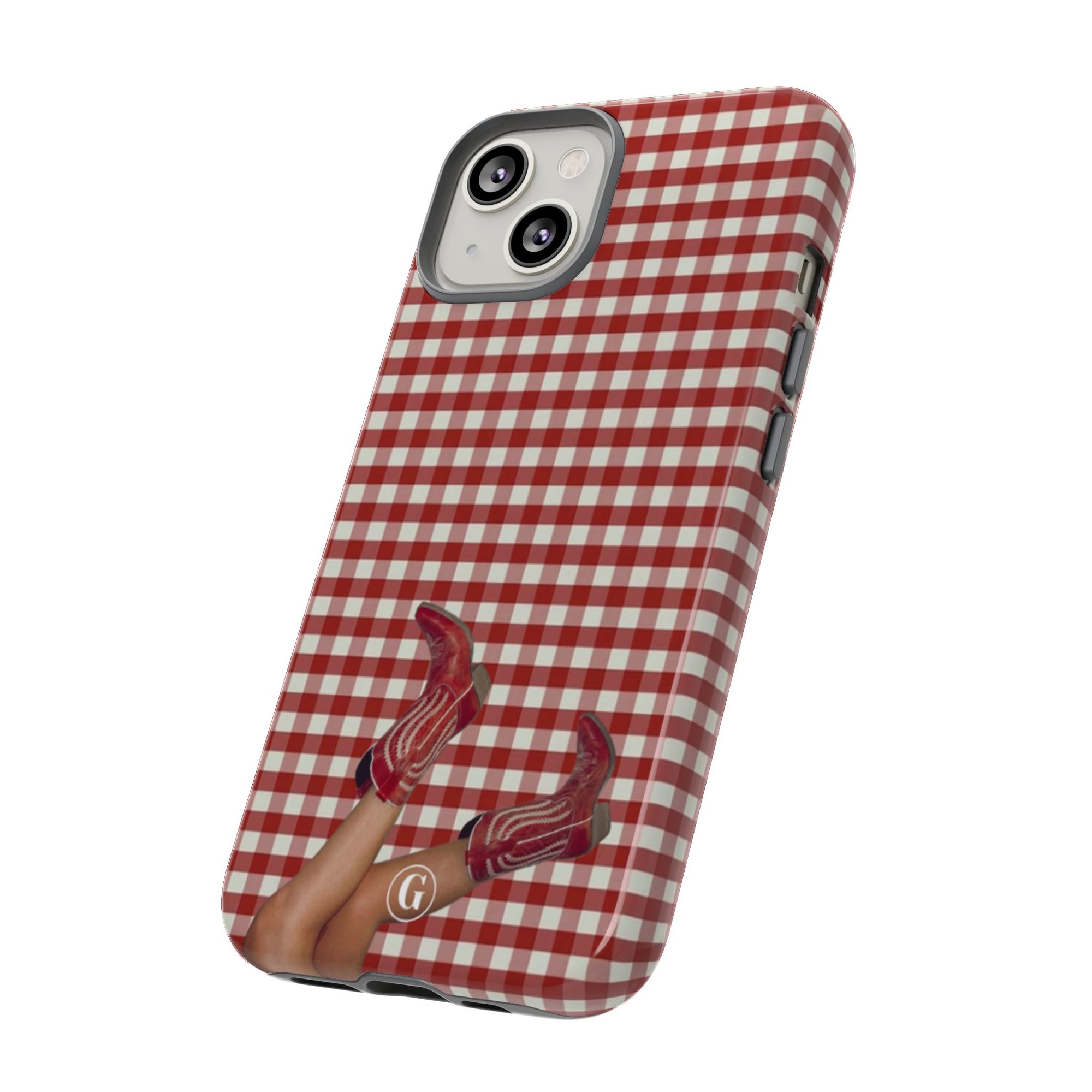 Dark Red Cowboy Boots Phone Case