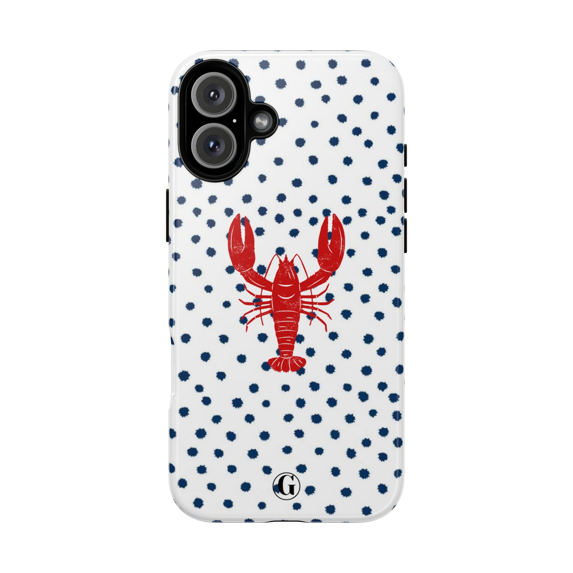 Crawfish on Blue Dots Phone Case