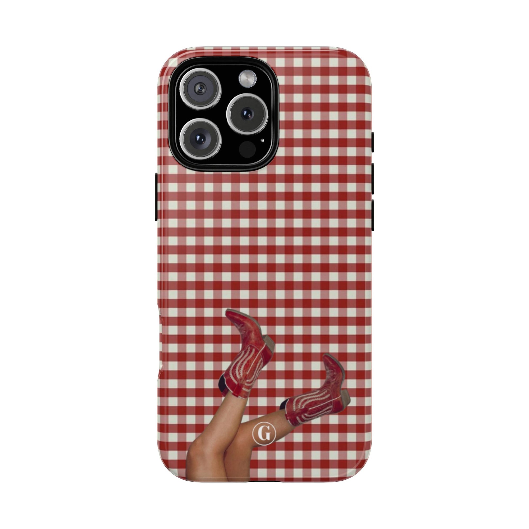 Dark Red Cowboy Boots Phone Case