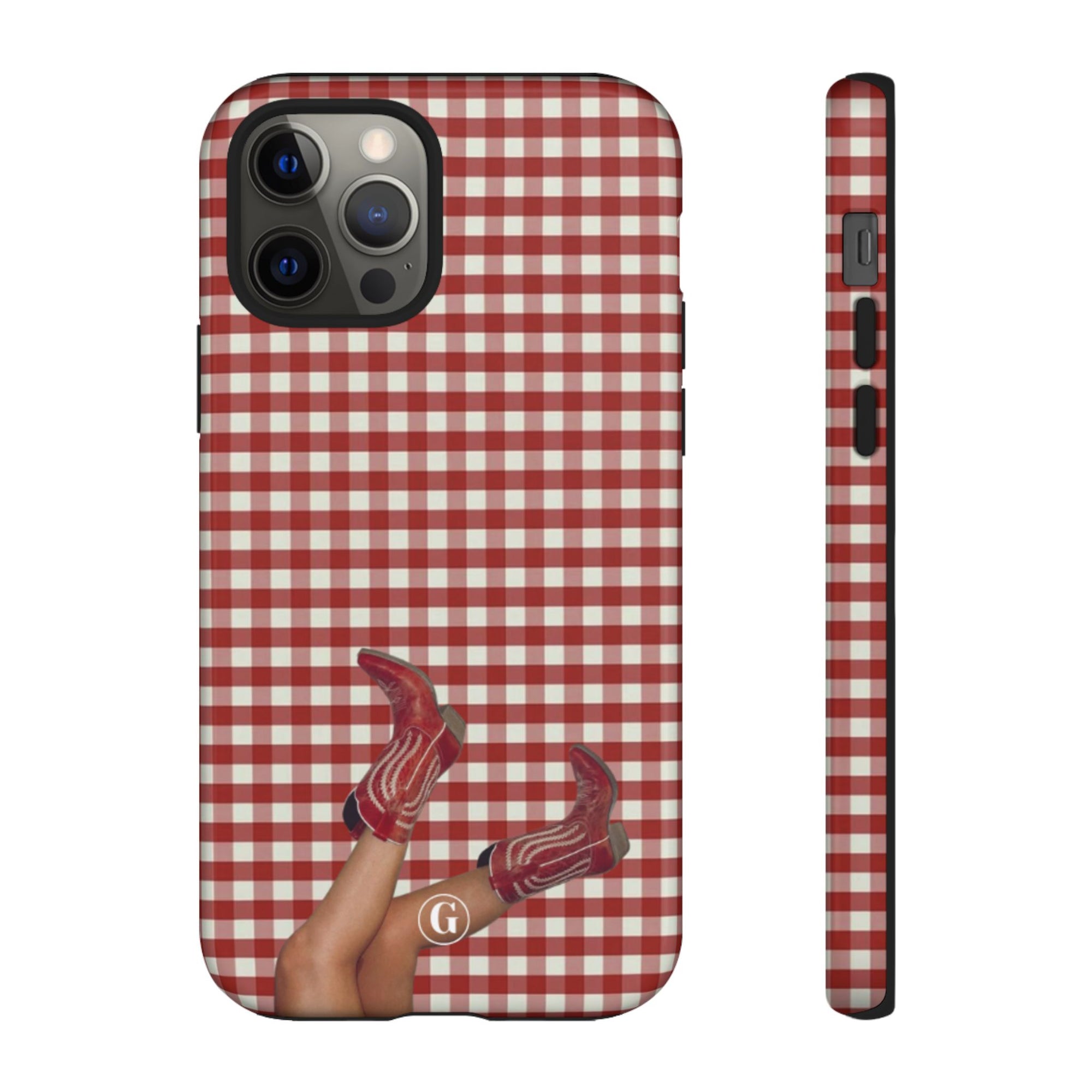 Dark Red Cowboy Boots Phone Case