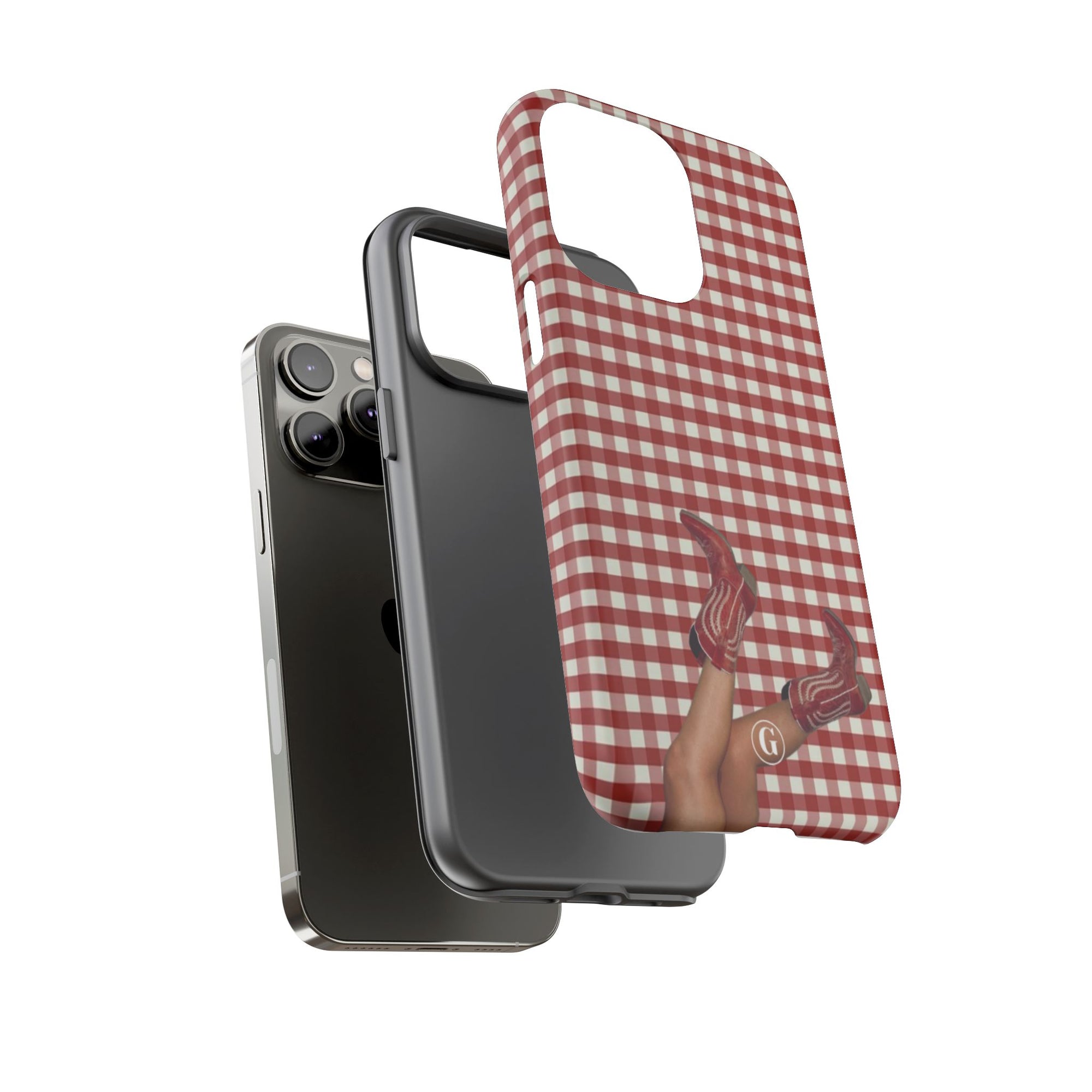 Dark Red Cowboy Boots Phone Case
