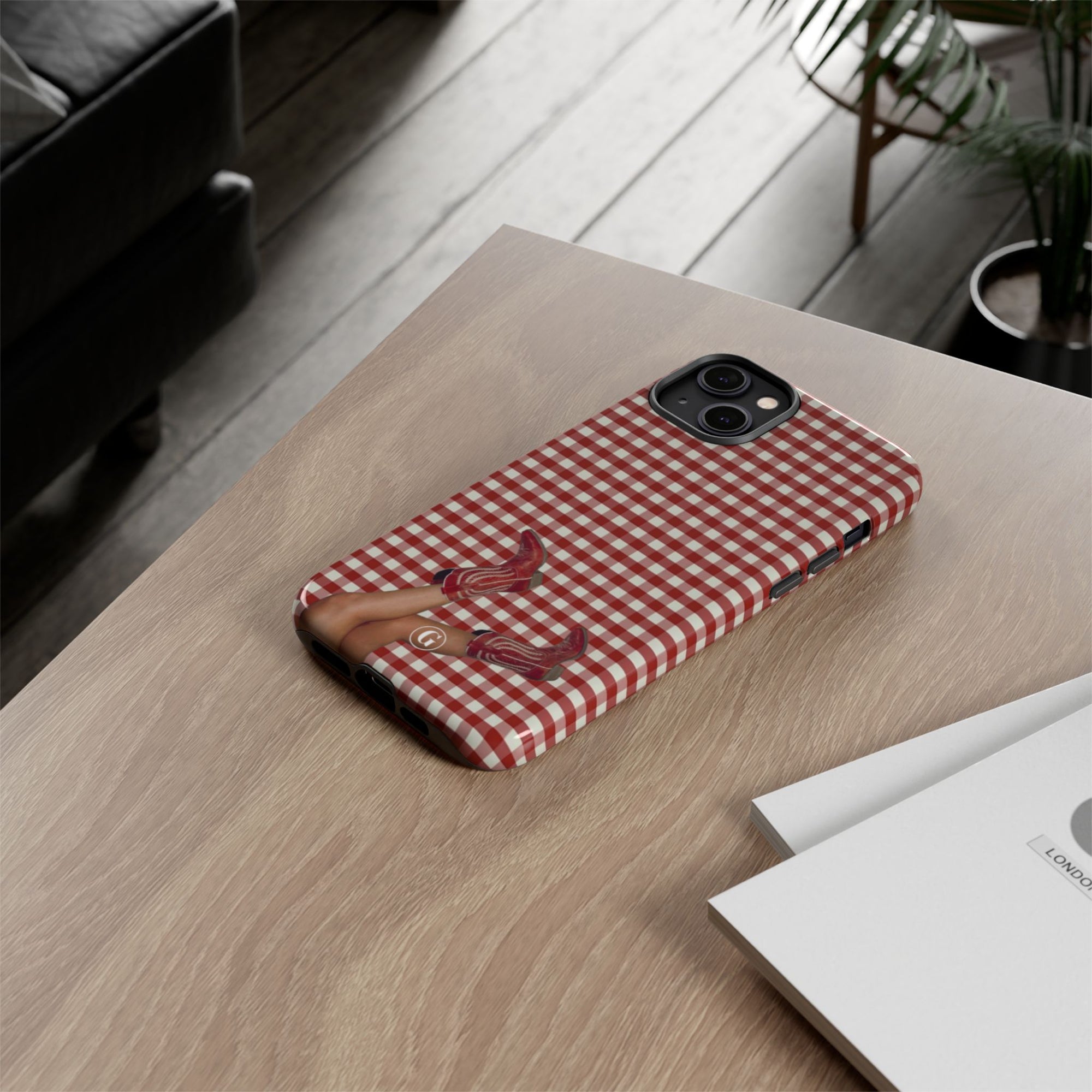 Dark Red Cowboy Boots Phone Case